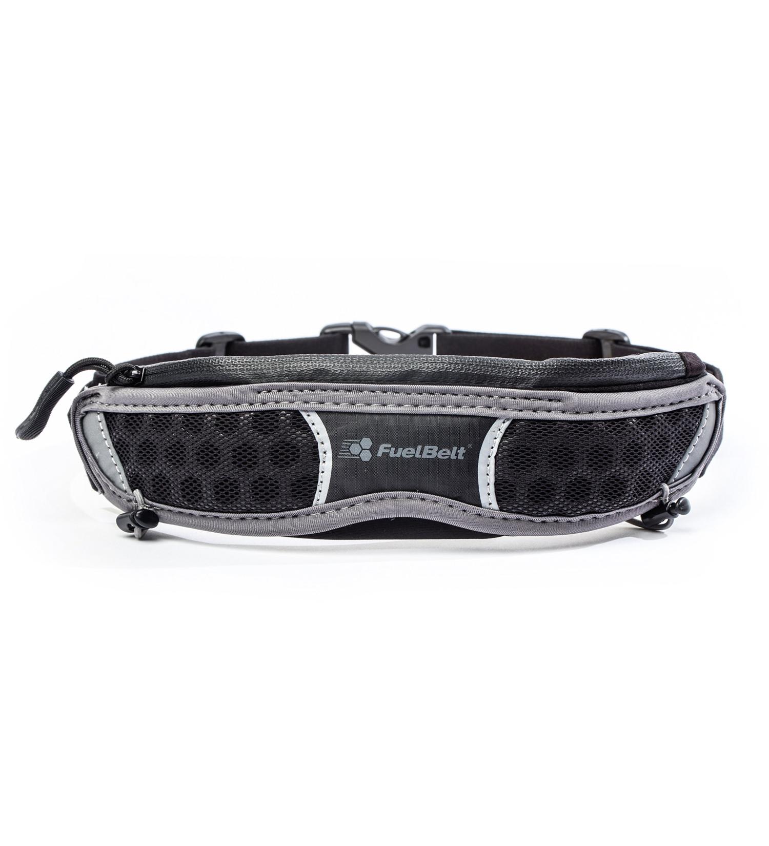 FuelBelt Helium Stretch Belt with Storage & Bib Locks One Size Black/Grey | International Shipping Available - Buy Online on GoSupps.com