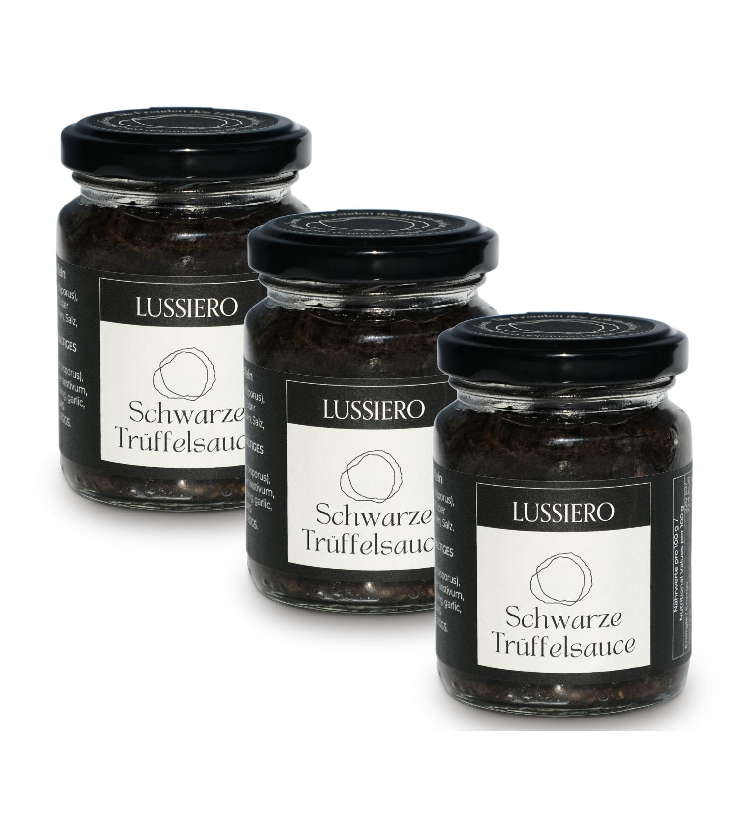 Buy Pack of 3 Lussiero Black Summer Truffle Sauce - Premium Truffle Salsa Tartufata Tapenade 80g - Authentic Italian Flavor for Gourmet Cooking - Buy Online on GoSupps.com