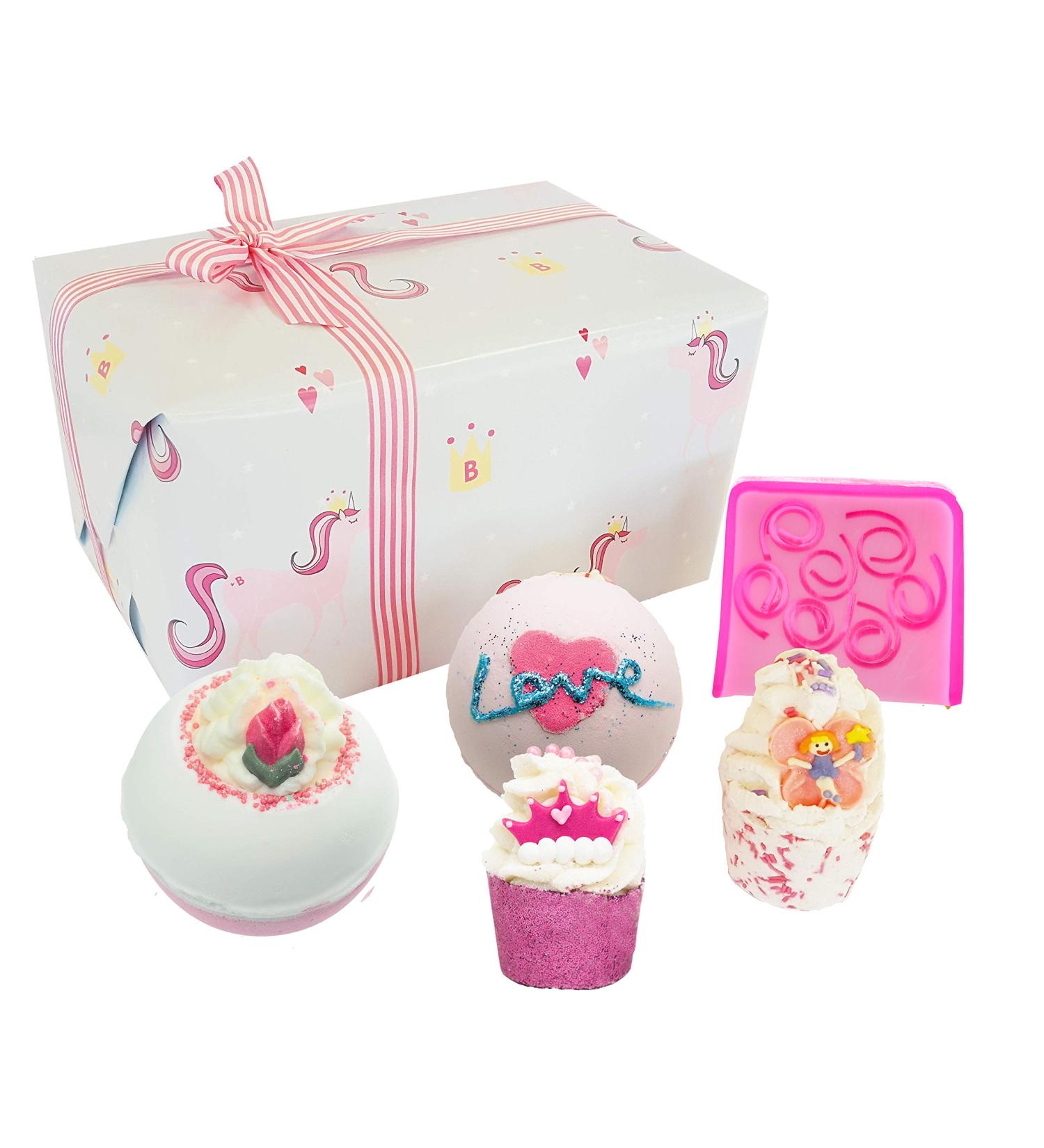 Magical Unicorn Princess Bath Gift Set - Bomb Cosmetics 5-Piece Handmade Pack (17.6oz) - Buy Online on GoSupps.com