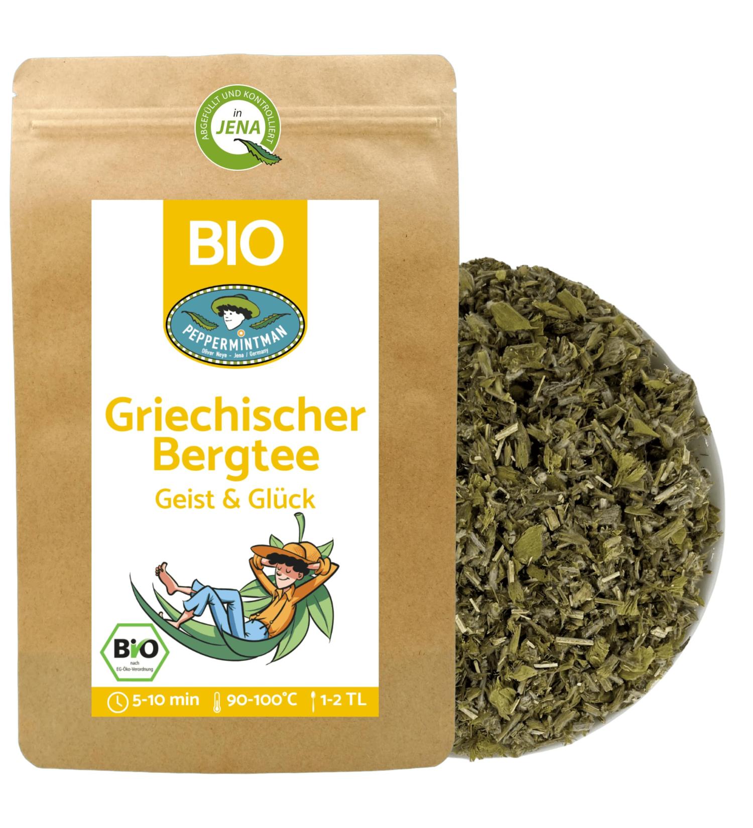  PEPPERMINTMAN Organic Greek mountain tea 200g - Buy Online on GoSupps.com