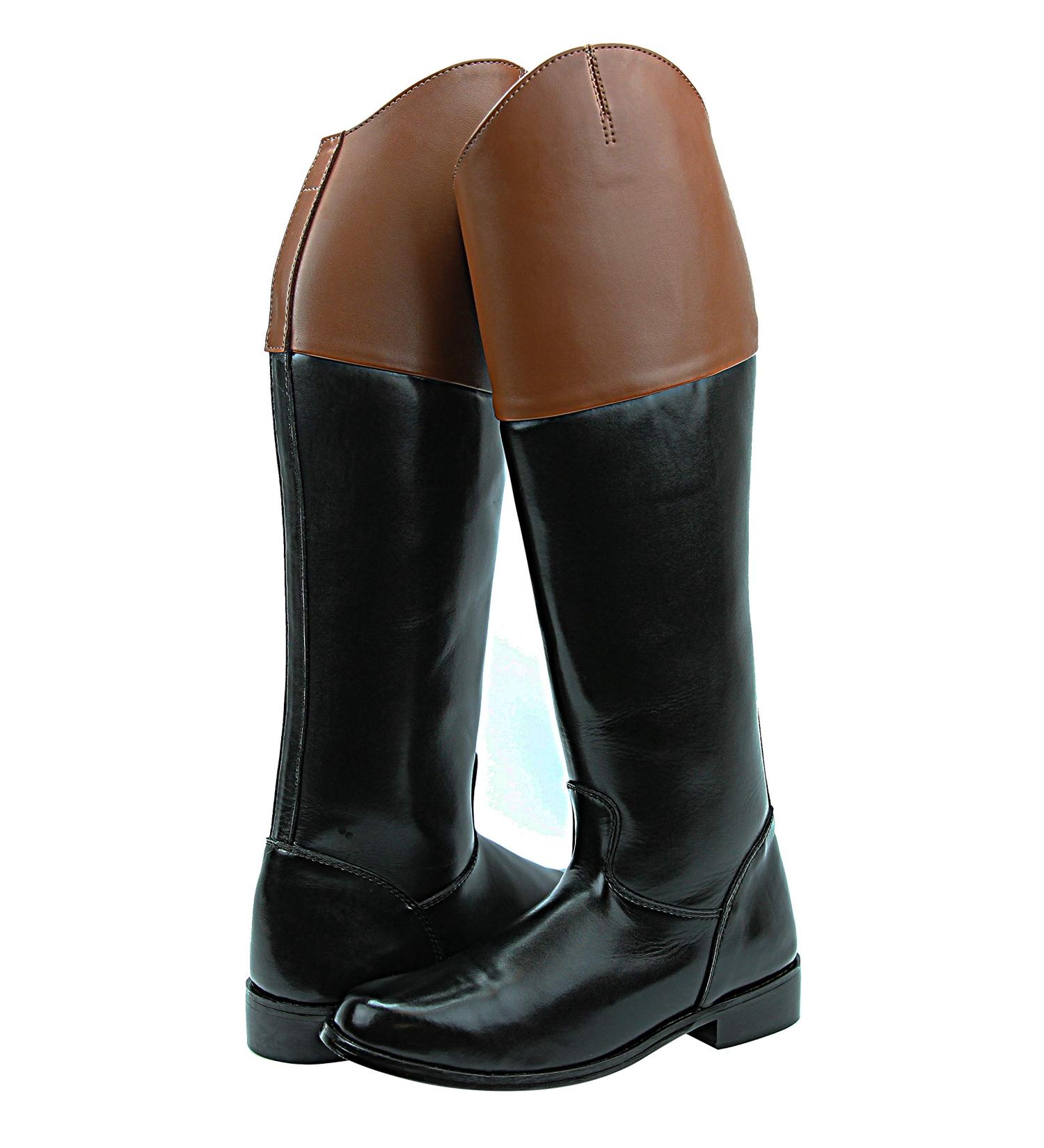 Hispar Royal Mens Fox Hunt Dressage Boots - Tan, Wide Calf (Size 11) - Buy Online on GoSupps.com