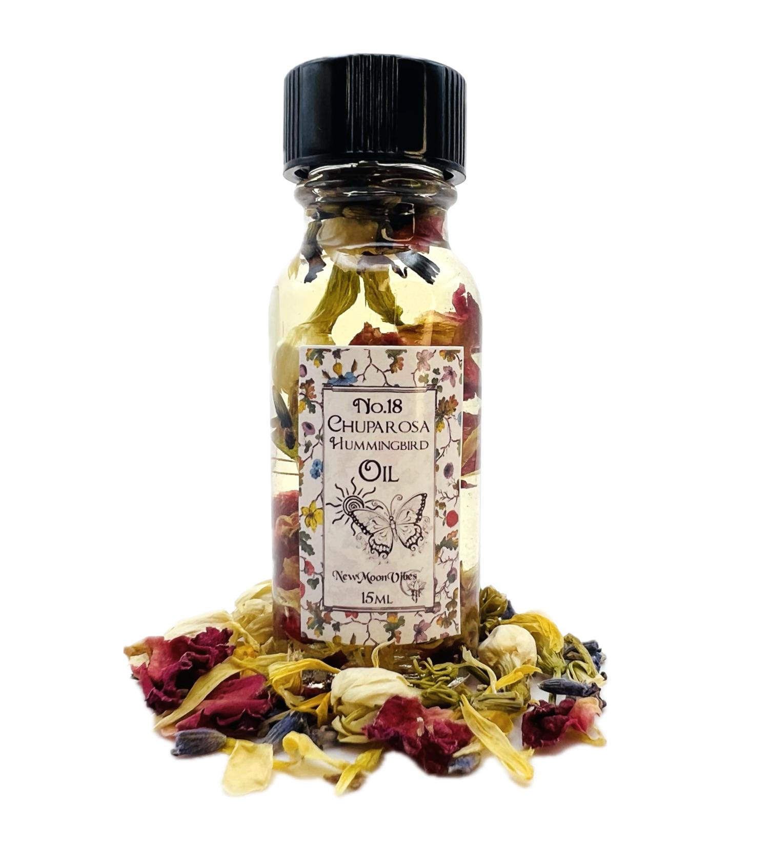 Chuparrosa Hummingbird Oil by NewMoonVibes - Sweet Seductive Love Attraction - Handmade with Essential Oils and Botanicals - Spells Spiritual Wicca Pagan Hoodoo Oil - Buy Online on GoSupps.com