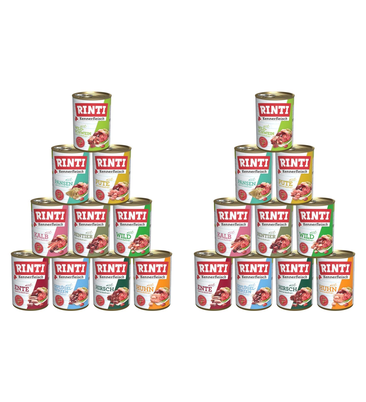 Rinti Connoisseur 400g Mix - 10 Varieties of Cereal-Free Wet Dog Food | Available in 10 20 or 30-Pack | Premium Quality International Shipping - Buy Online on GoSupps.com