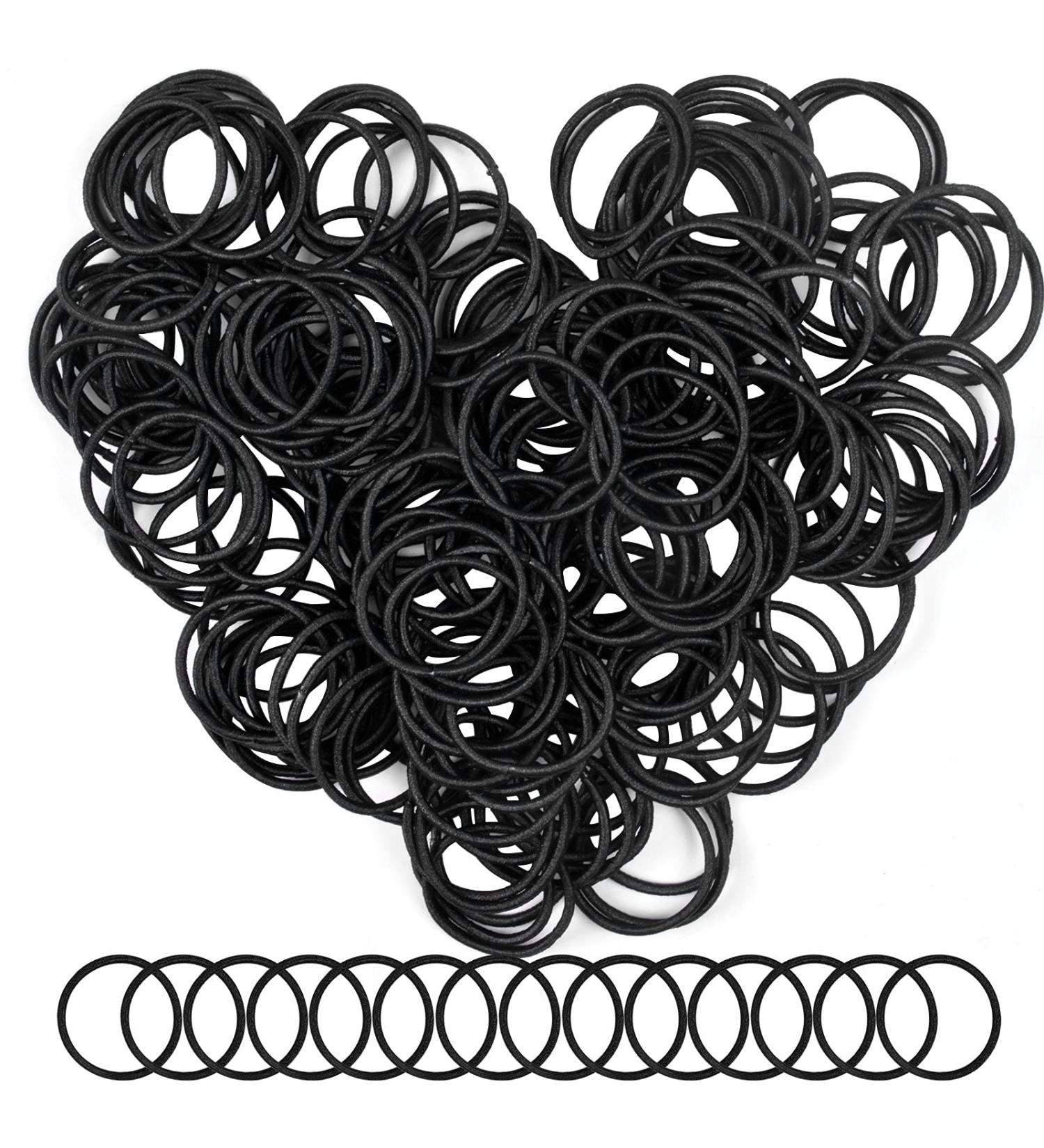 Avodova 200-Piece Black Elastic Hair Ties Metal-Free Thin Ponytail Holders for Women & Girls - Buy Online on GoSupps.com