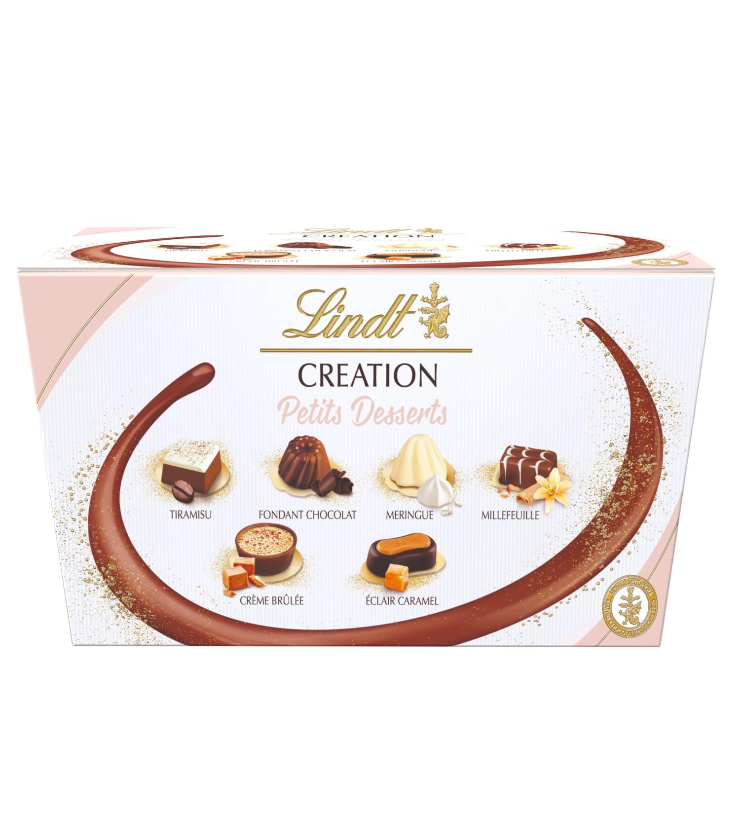Lindt Bo te de chocolats assortis Creation Dessert Ballotin - 19 pralines 200g chocolat blanc et noir - Buy Online on GoSupps.com