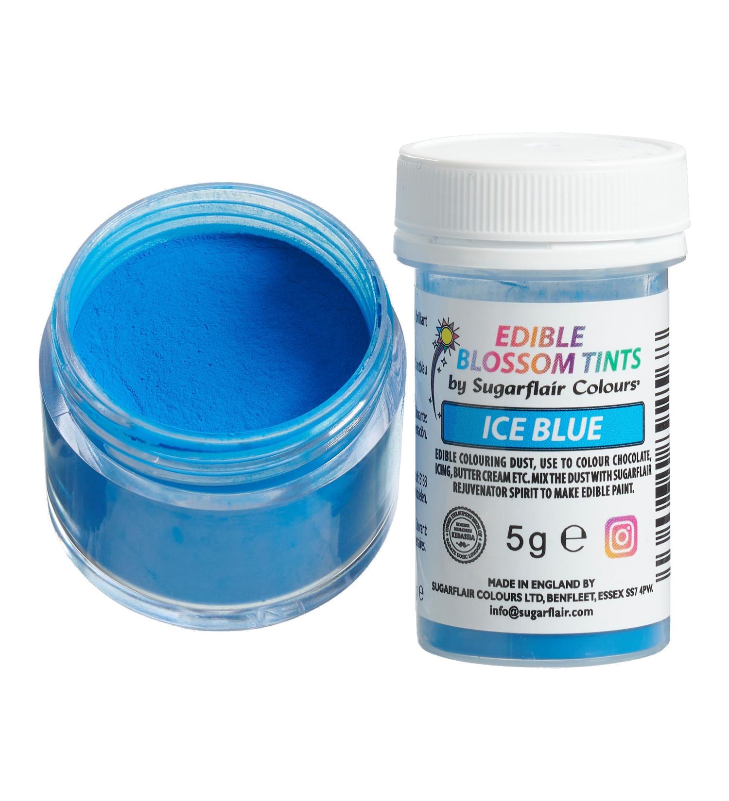 Sugarflair Ice Blue Food Colouring Powder Dust Use on Cake Surfaces Decorations or Colour Sugarpaste Fondant Icing Chocolate Buttercream Royal Icing Macarons and More! - 5g