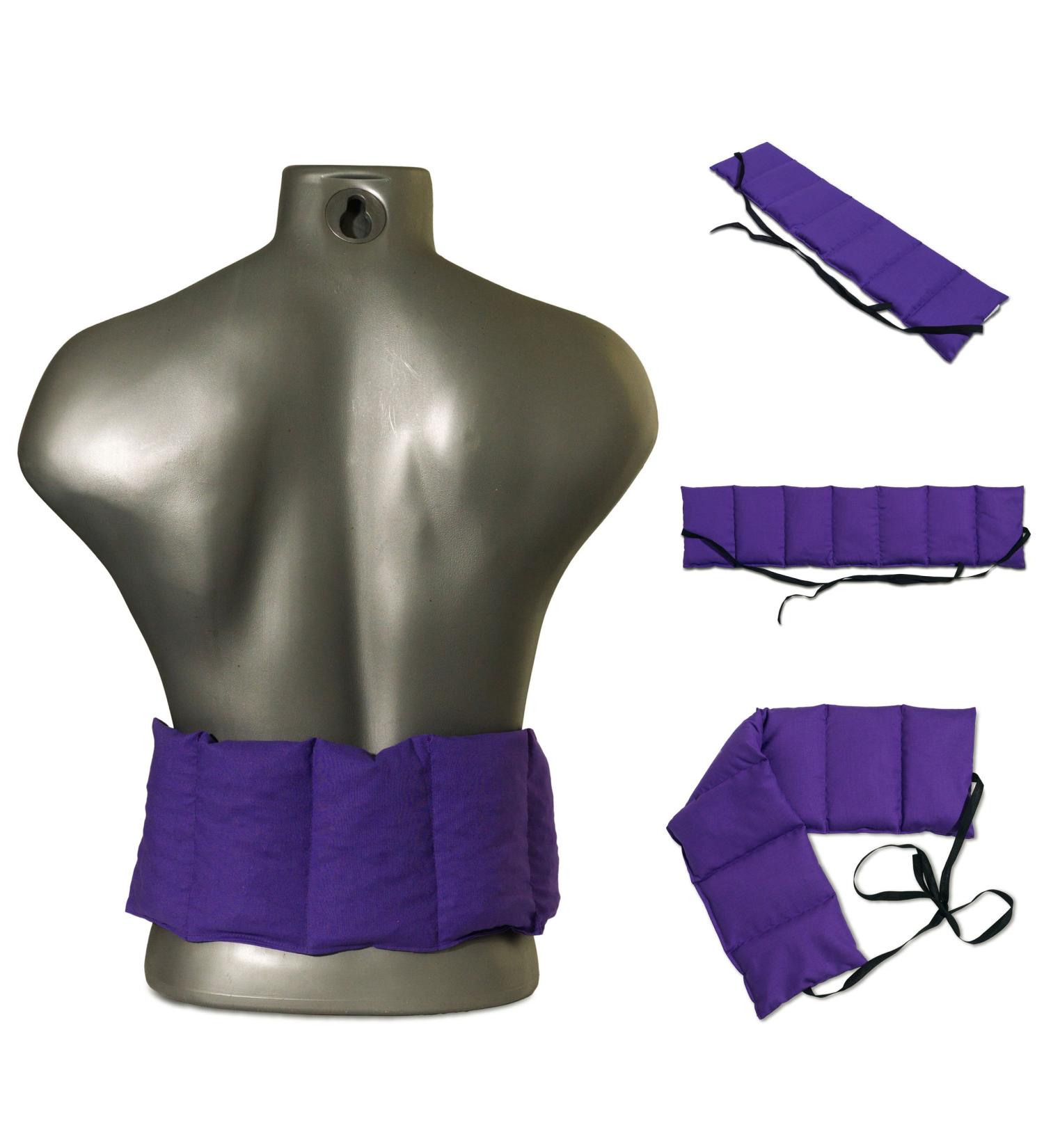 Cherry Stone Pillow 7-Chamber with Band - 65x15 Purple Heat Cushion for Back Relief | Grain Pillow with Cherry Stones - Buy Online on GoSupps.com