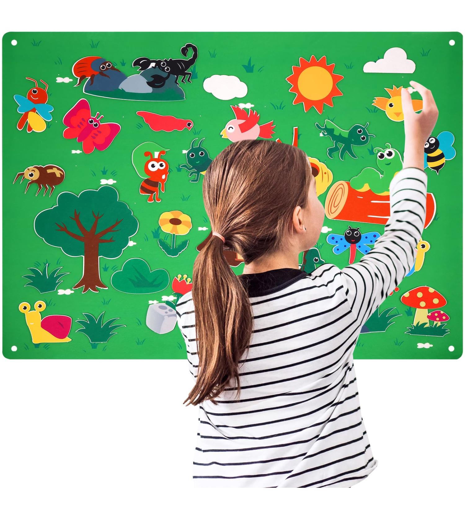 Ospalem 3.3ft Felt Story Board Set - Interactive Farm Animals Playset for Children | Early Learning & Reusable Wall Hangs - Buy Online on GoSupps.com