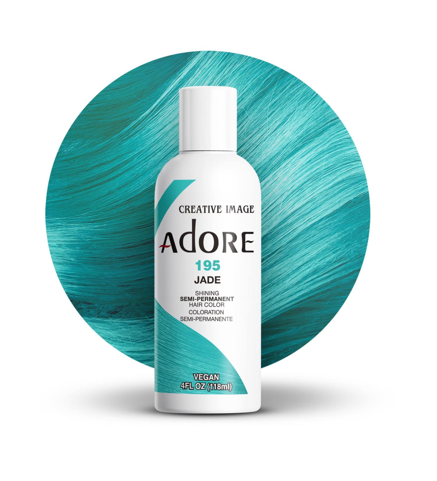 Adore 195 Jade Semi Permanent Hair Color - Vegan & Cruelty-Free Hair Dye - 4 Fl Oz, Pack of 1 - Buy Online on GoSupps.com