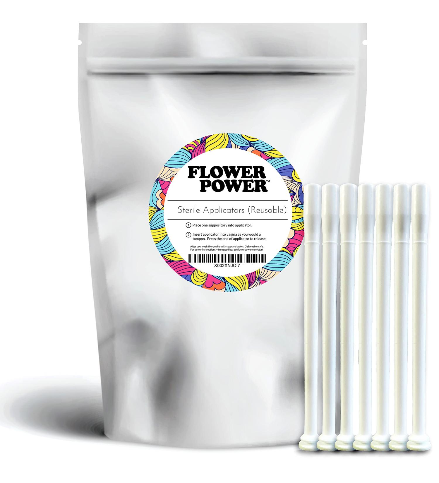 Flower Power Vaginal Suppository Applicators - Boric Acid Capsule Applicator Pack - 7 pcs - Buy Online on GoSupps.com