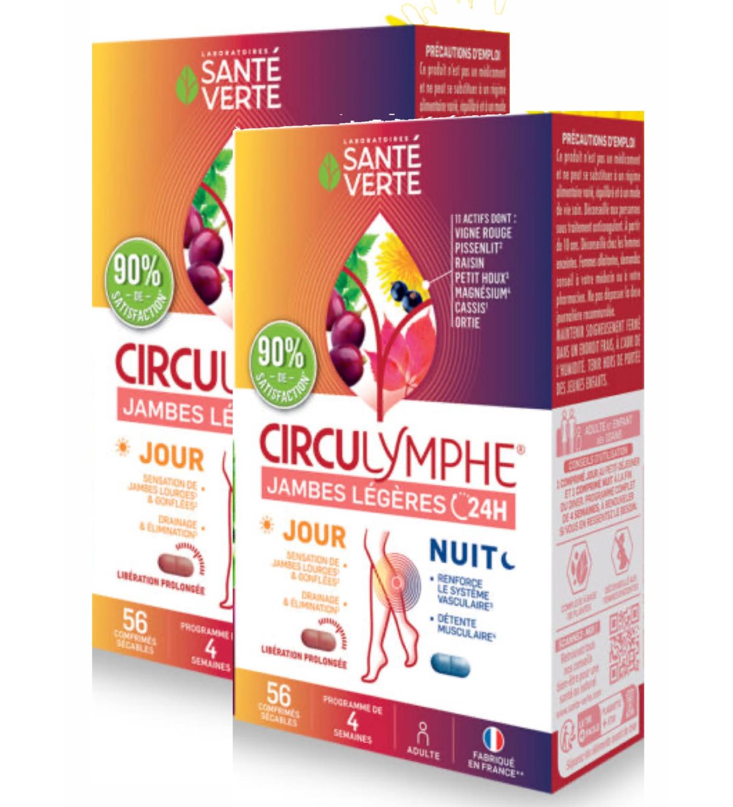 SANTE VERTE Circulymphe Light Legs Day Night 56 ??Tablets - 2 Months Pack with 2 Boxes of 56 Tablets (2)