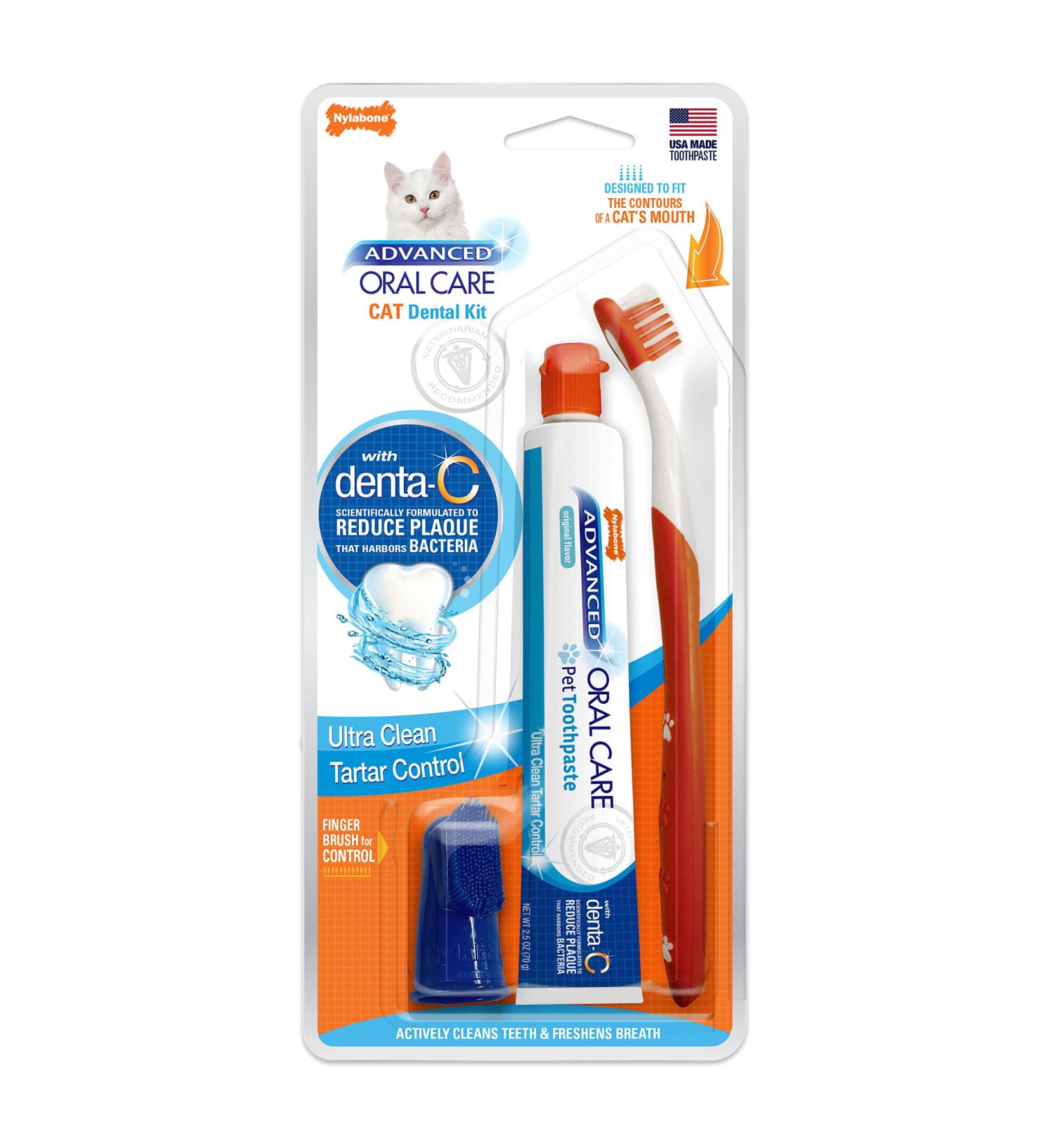 Nylabone Advanced Oral Care Cat Dental Kit Original (3 Count) Cat Adult Cat - Buy Online on GoSupps.com