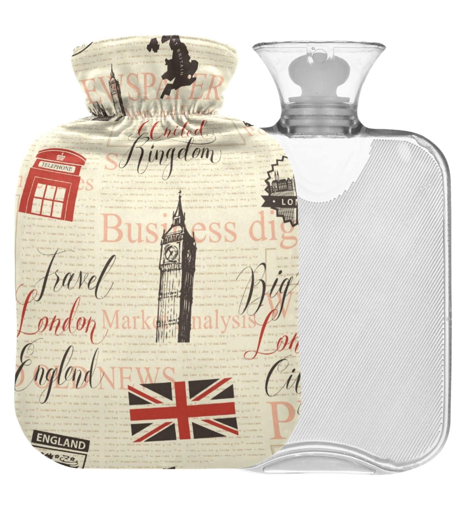 Buy NAANLE LONDON 1L Transparent Hot Water Bottle - Heat & Cold Therapy | Bed Hand Warmer for Pain Relief - Buy Online on GoSupps.com