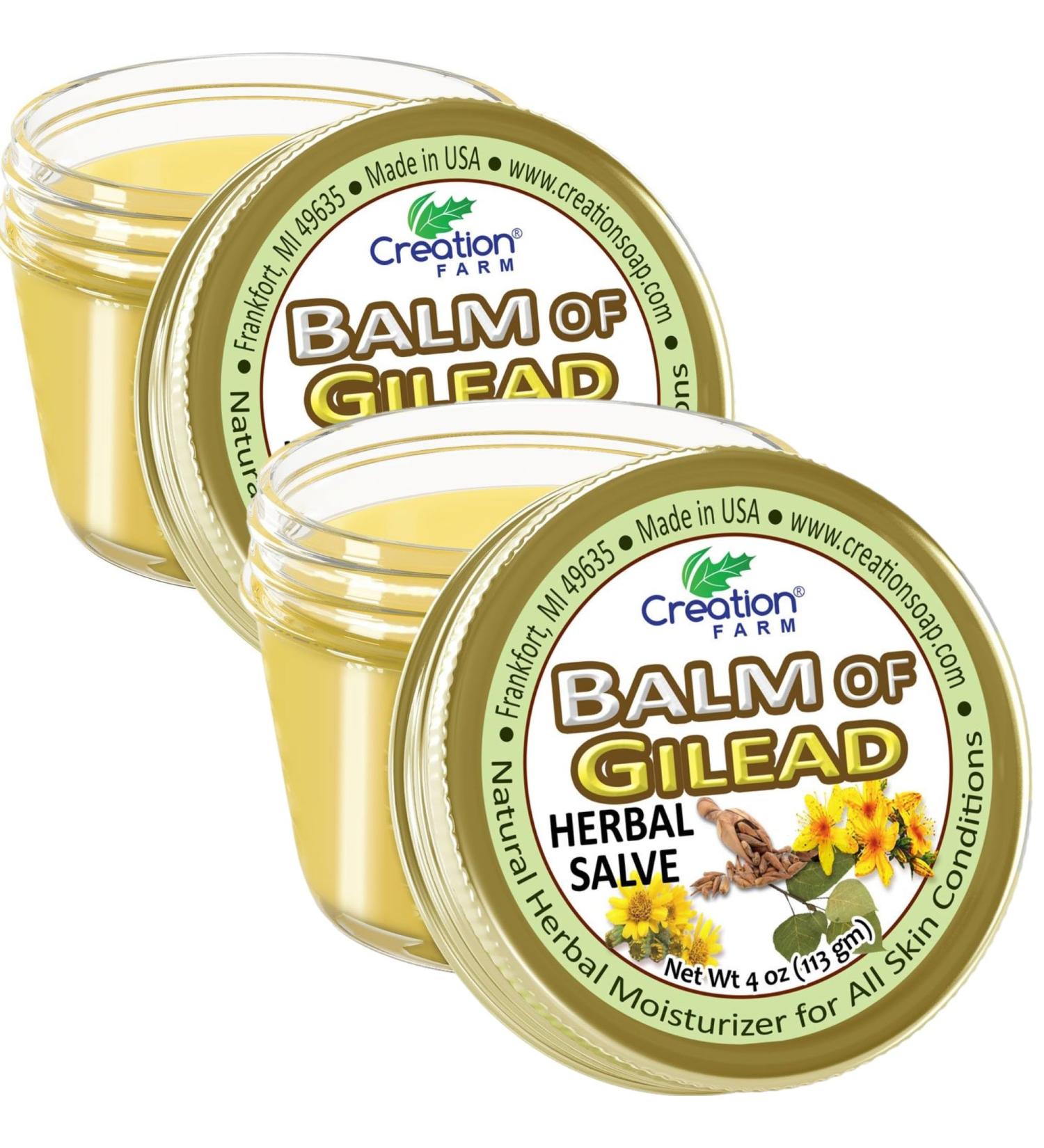 Balm of Gilead Herbal Salve Jar 2 Pak Balsamo pomada herba calmar el Dolor Creation Farm - Buy Online on GoSupps.com