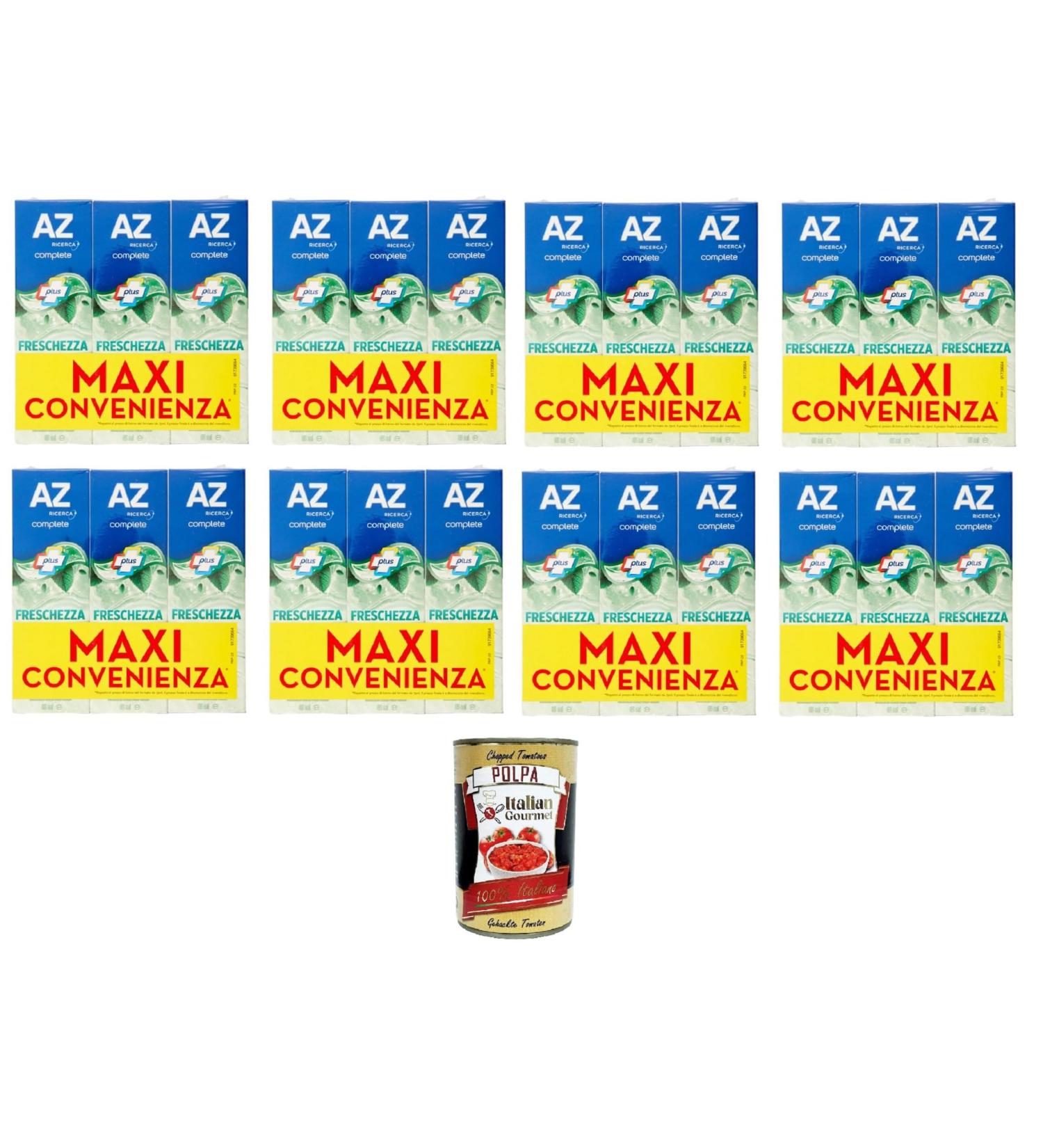  Italian Gourmet E.R. AZ Complete Plus Toothpaste Delicate Freshness Light Mint Complete Plus Toothpaste D licat Fra cheur Menthe L g re Toothpaste 24 x 65 ml + Italian Gourmet Pulp 400 g - Buy Online on GoSupps.com