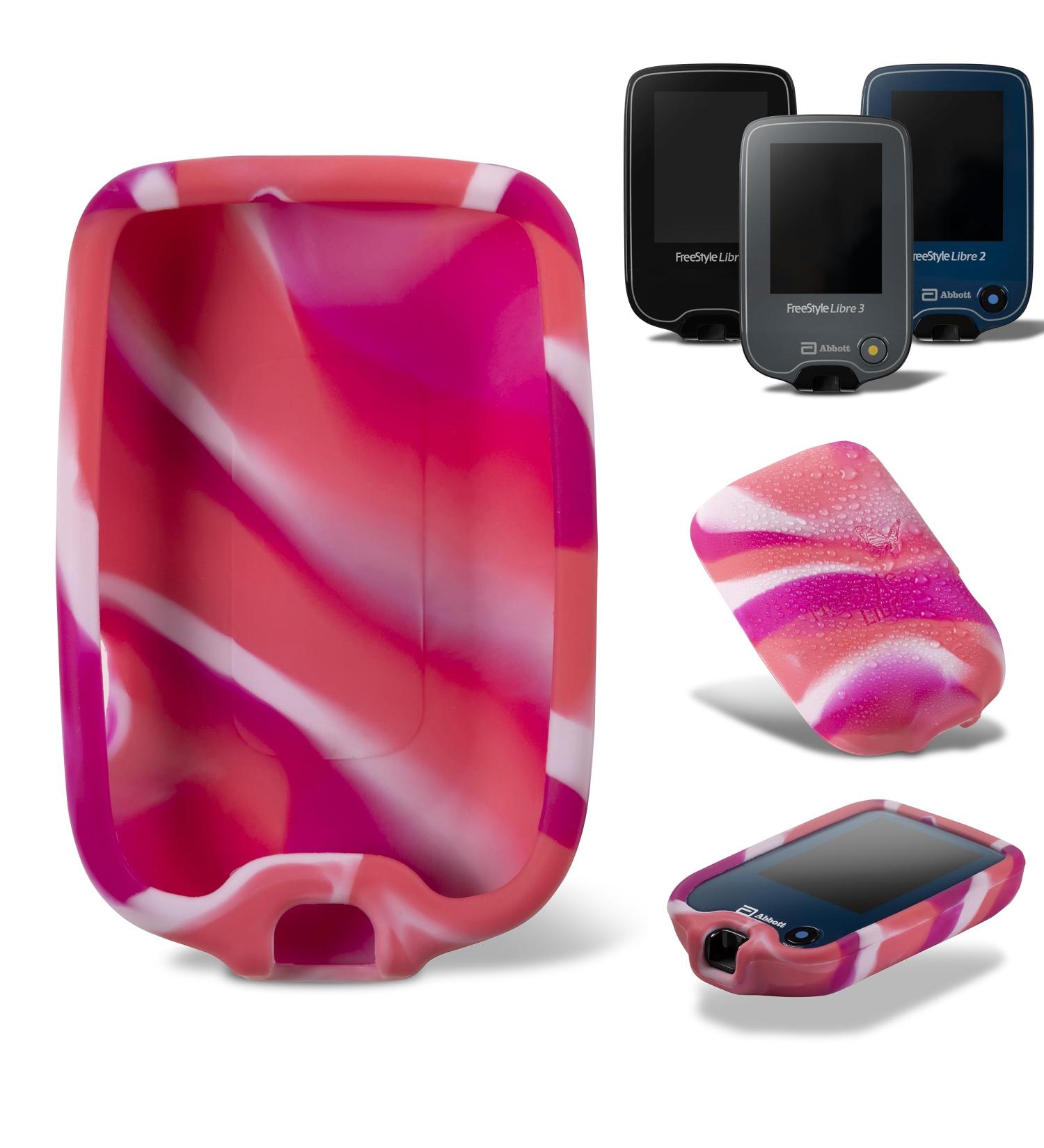Patchinga Soft Silicone Protective Cover for Freestyle Libre Reader 1 2 & 3 - Shockproof Anti-Slip Scratch Resistant - Available in 9 Colors (Strawberry Pink) - Buy Online on GoSupps.com
