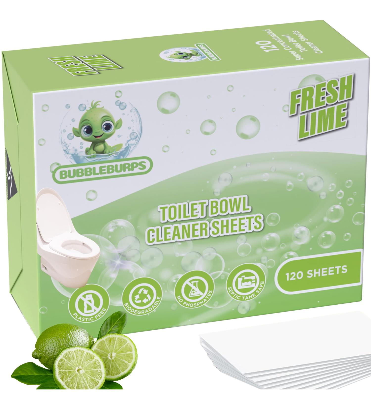 Biodegradable Toilet Bowl Cleaner Strips - 120 Non-Toxic Sheets Septic Safe Pre-measured & Space-Saving - Buy Online on GoSupps.com