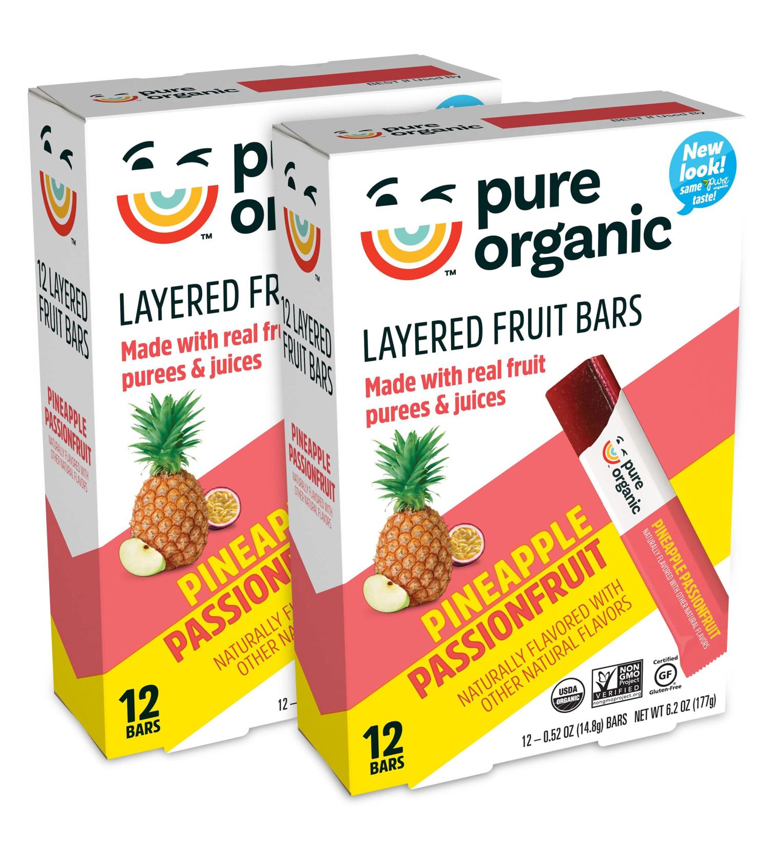 Organic Pineapple Passionfruit Fruit Bars - Gluten Free & Vegan (24 Bars) - Buy Online on GoSupps.com