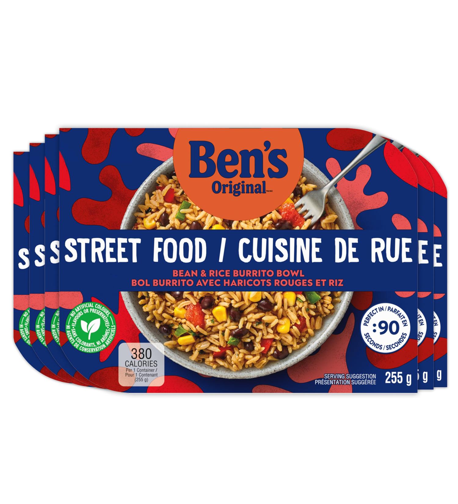 Ben's Original Street Food Bean & Rice Burrito Bowl 6PK CASE Bean & Rice Buritto Bowl (6 Pack) 6 - Buy Online on GoSupps.com
