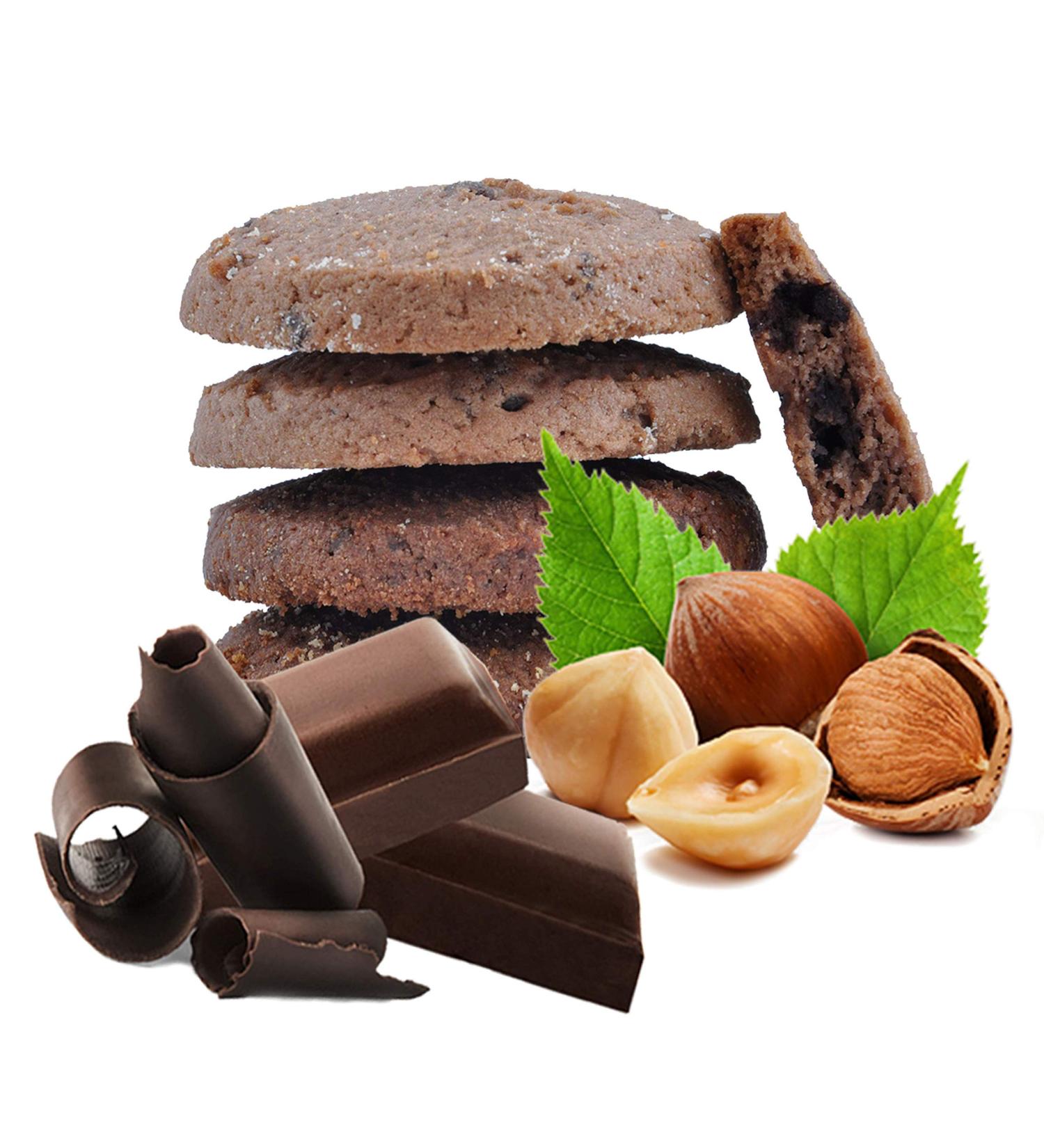 Protein Cookies Line diet | Cocoa & Hazelnuts Flavor | 28% Protein | Fit Snack - 7x5 Cookies - International Shipping - Buy Online on GoSupps.com
