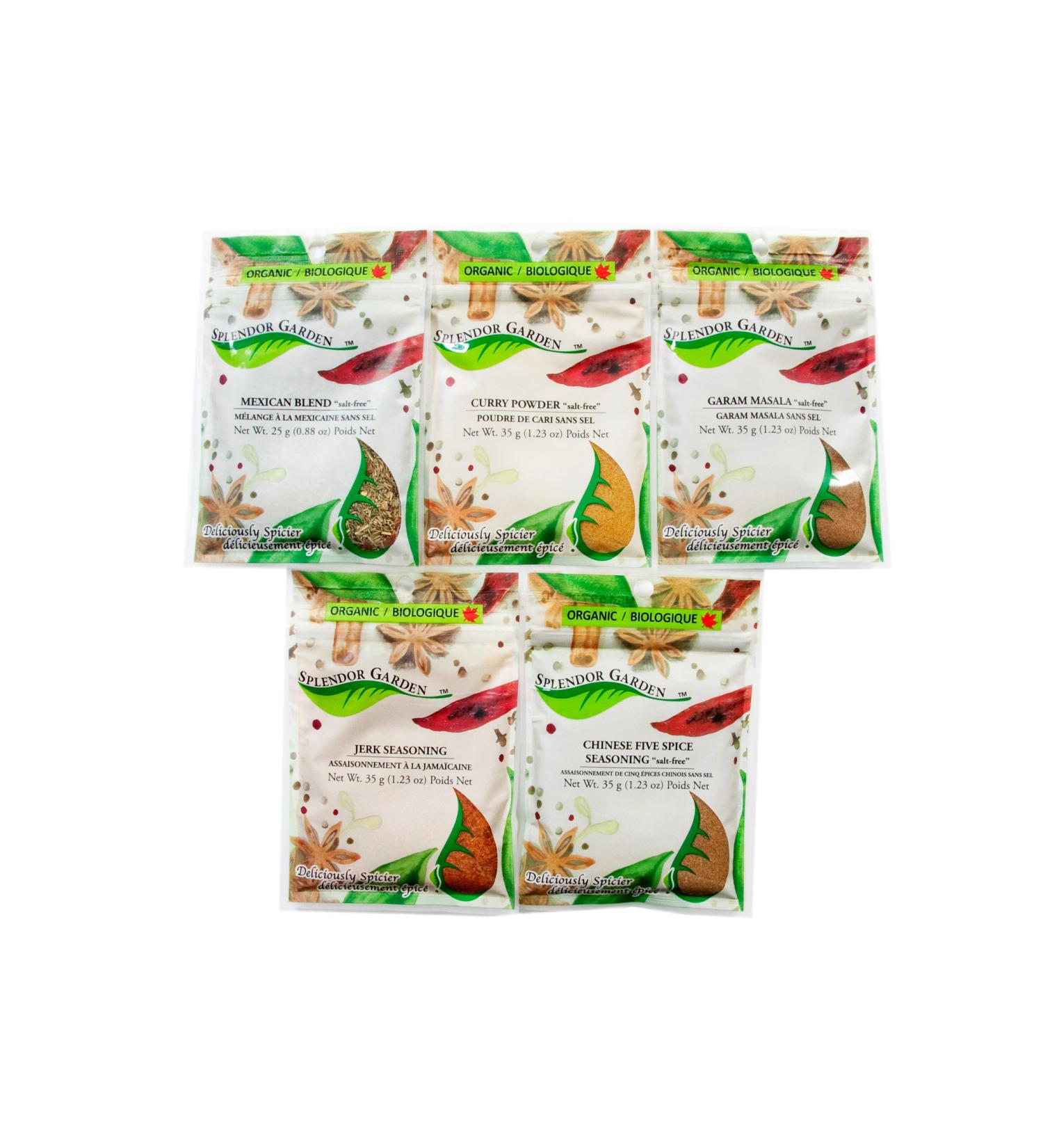 Splendor Garden Organic Cultural 5 Pack Sampler - 165 g Colorful - Buy Online on GoSupps.com