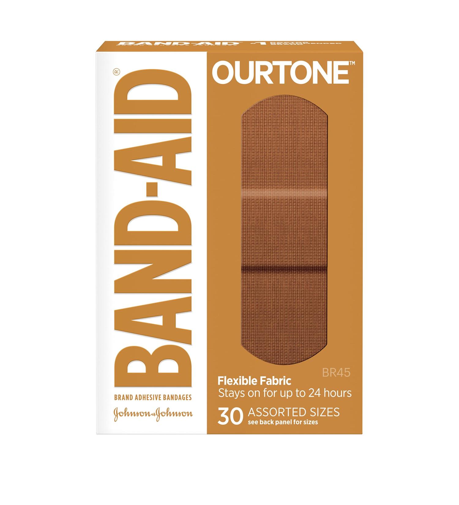 Band-Aid Brand Ourtone Flexible Fabric Adhesive Bandages - QuiltAid Pad for Minor Cuts & Scrapes - Assorted Sizes - 30 Count - Buy Online on GoSupps.com