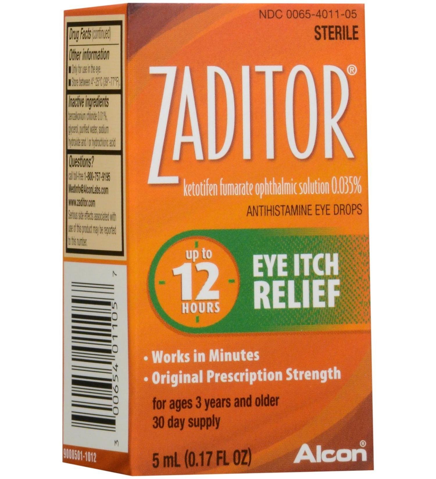 Zaditor Eye Drops - Allergy Relief - 5 ml (0.17 Fl Oz) - Fast Shipping Worldwide - Buy Online on GoSupps.com