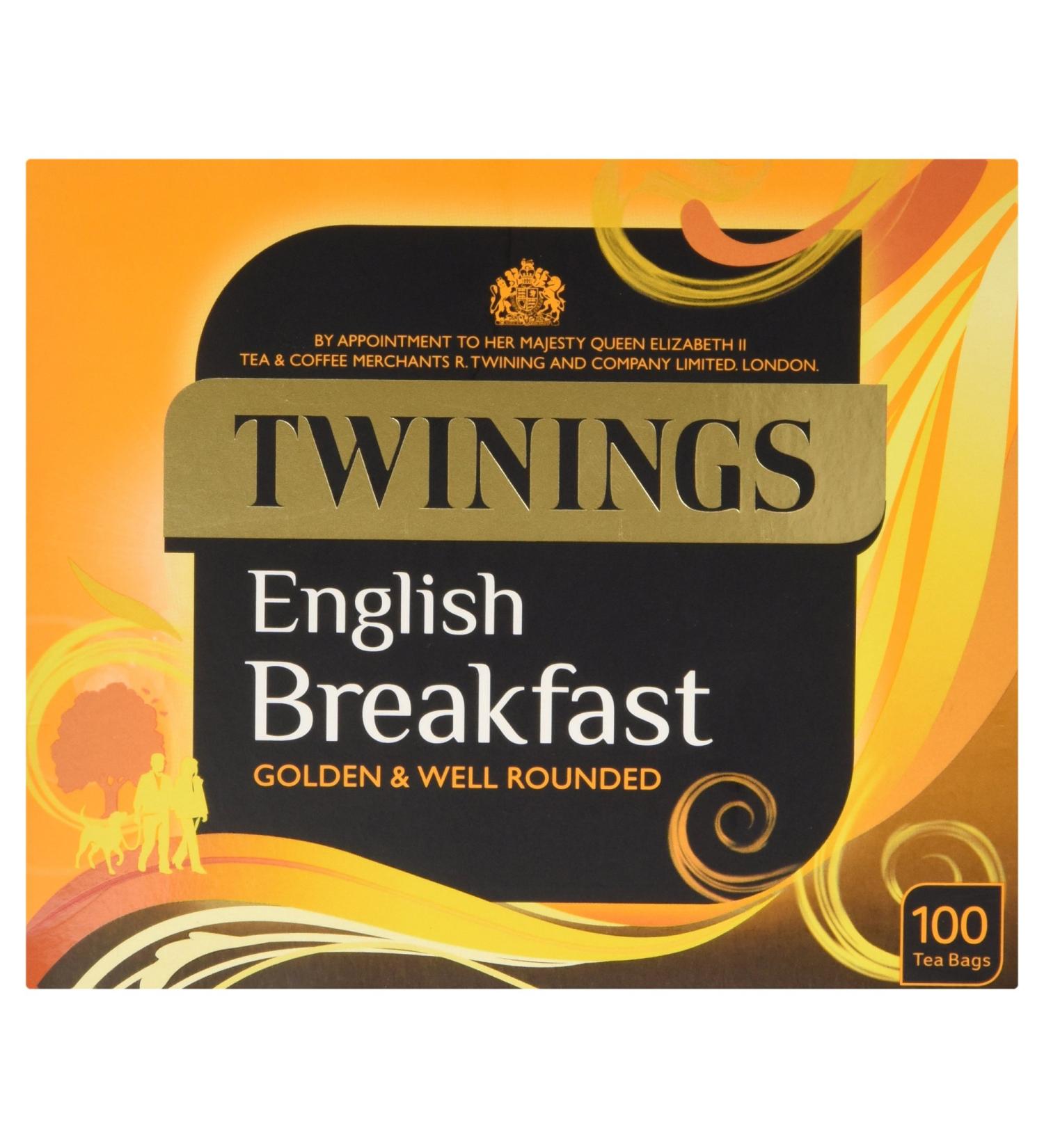 Twinings English Breakfast Tea Bags - 100 Count Pack for a Classic Morning Brew - Buy Online on GoSupps.com