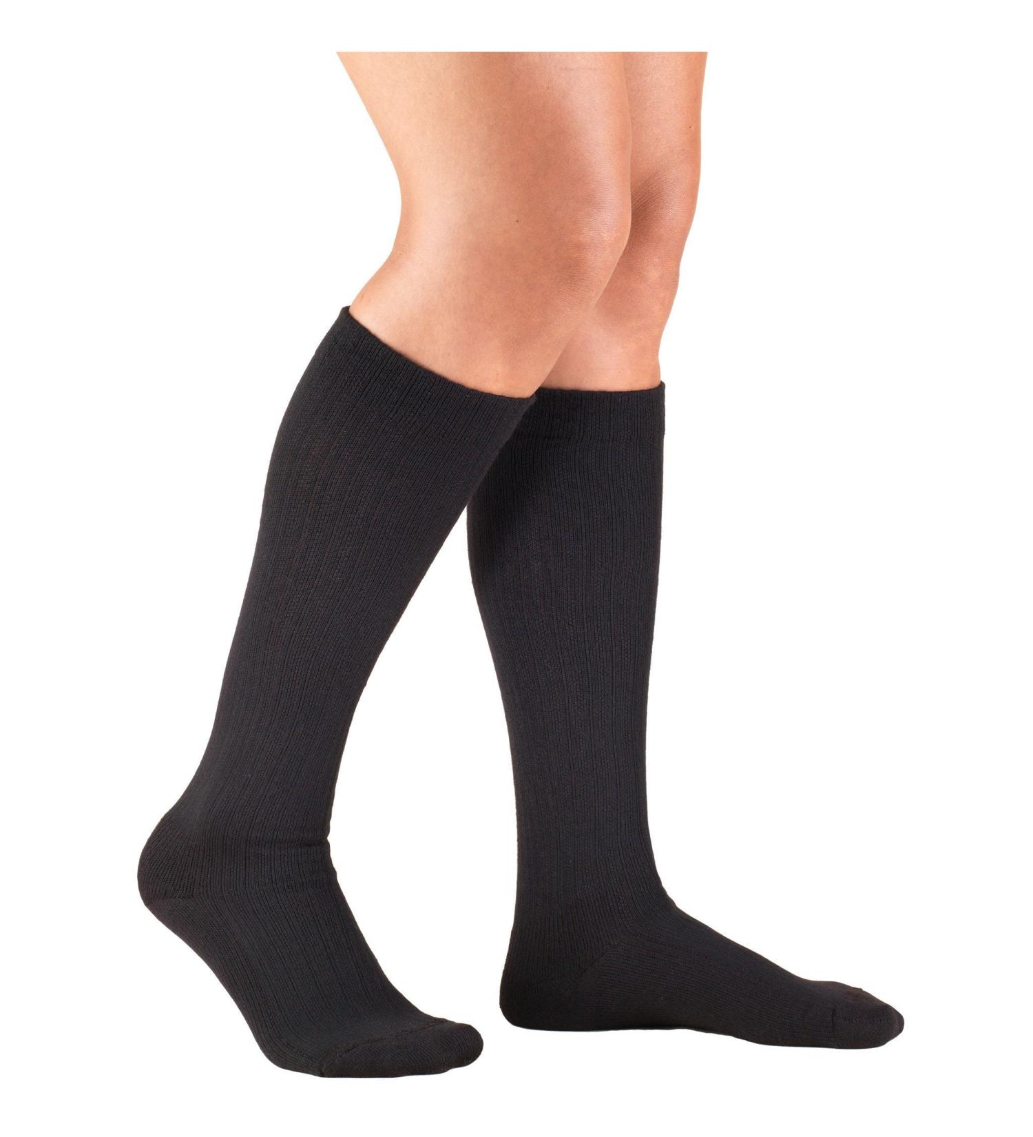 Buy Truform Compression Socks for Women - 10-20 mmHg Knee High Gym Socks (Large Black) | Optimal Support for Sport & Travel - Buy Online on GoSupps.com