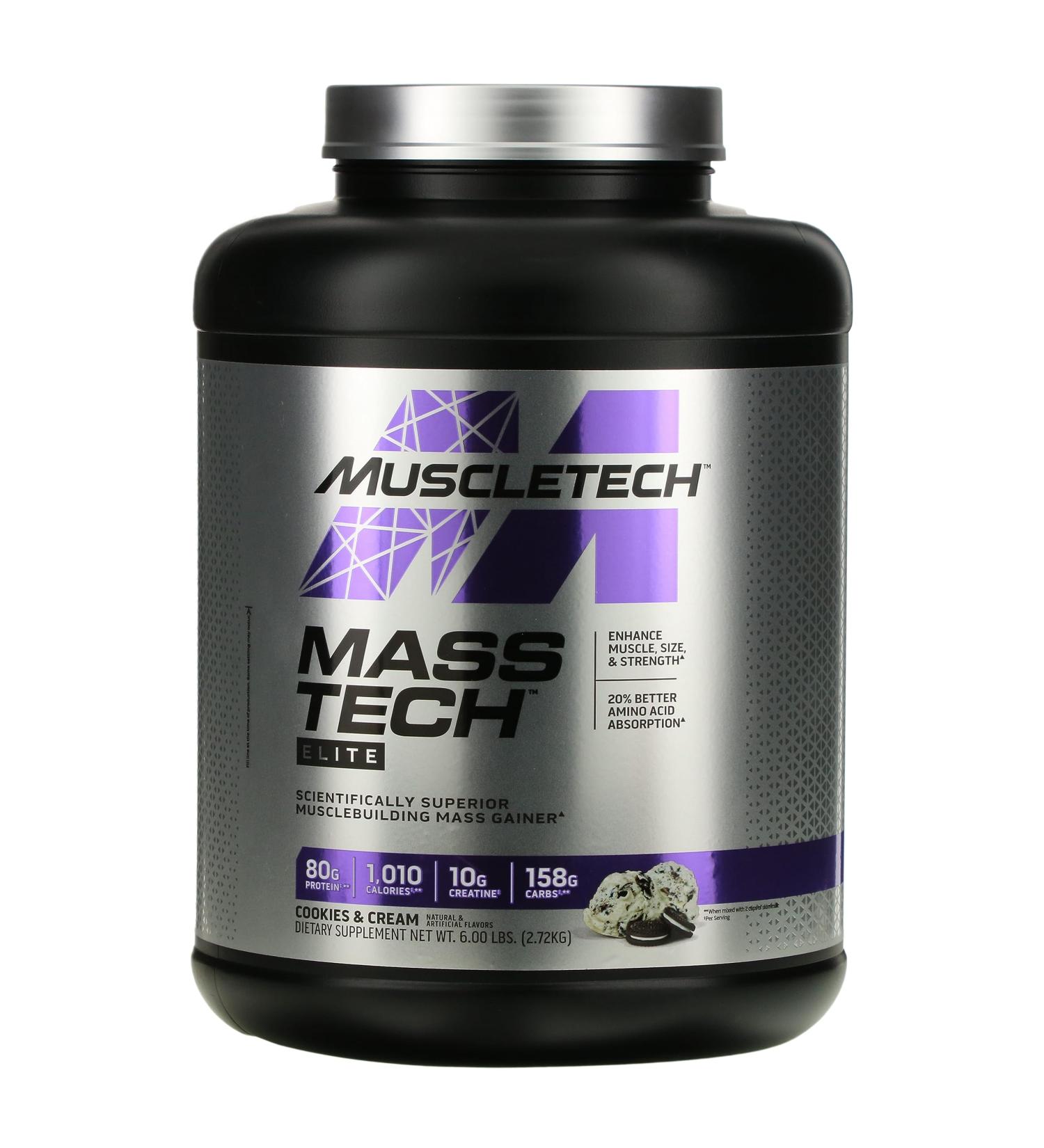 MuscleTech Mass Tech Elite Cookies & Cream 6 lbs (2.72 kg)