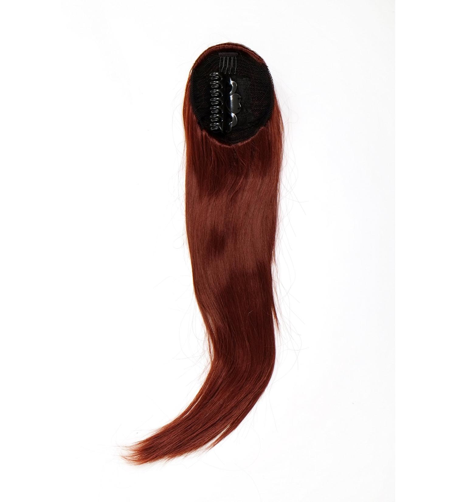 Buy WIG ME UP Voluminous Straight Braid Ponytail - 60 cm Red-Brown Hairpiece with Butterfly Clip | International Shipping Available - Buy Online on GoSupps.com