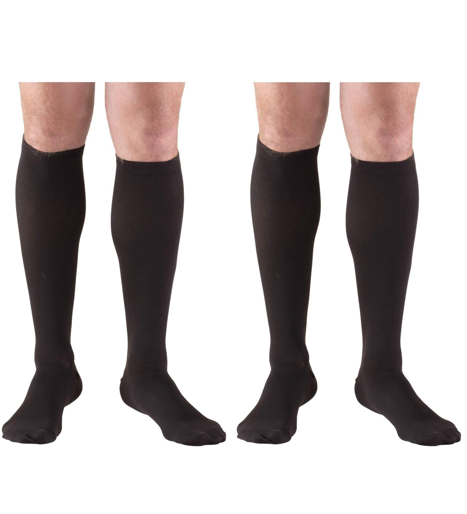 Truform Compression Knee High Socks 30-40 mmHg - Large Black Pack of 2 | International Shipping Available - Buy Online on GoSupps.com