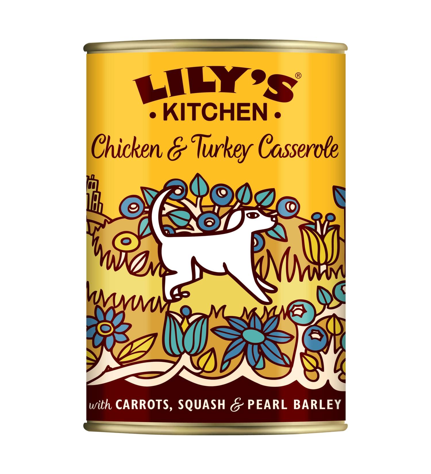 Lily's Kitchen Natural Adult Wet Dog Food Tin Chicken & Turkey 6 x 400g - Buy Online on GoSupps.com