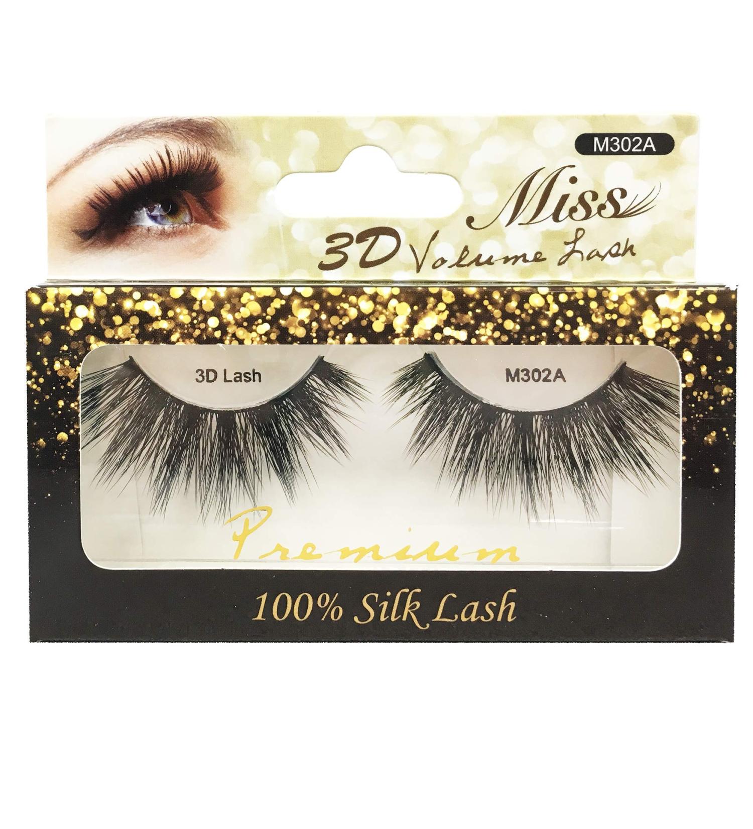 4 PACKS Miss Lashes 3D Volume Tapered False Eyelash Extension M302A - Long Lasting & Natural Looking - Buy Online on GoSupps.com