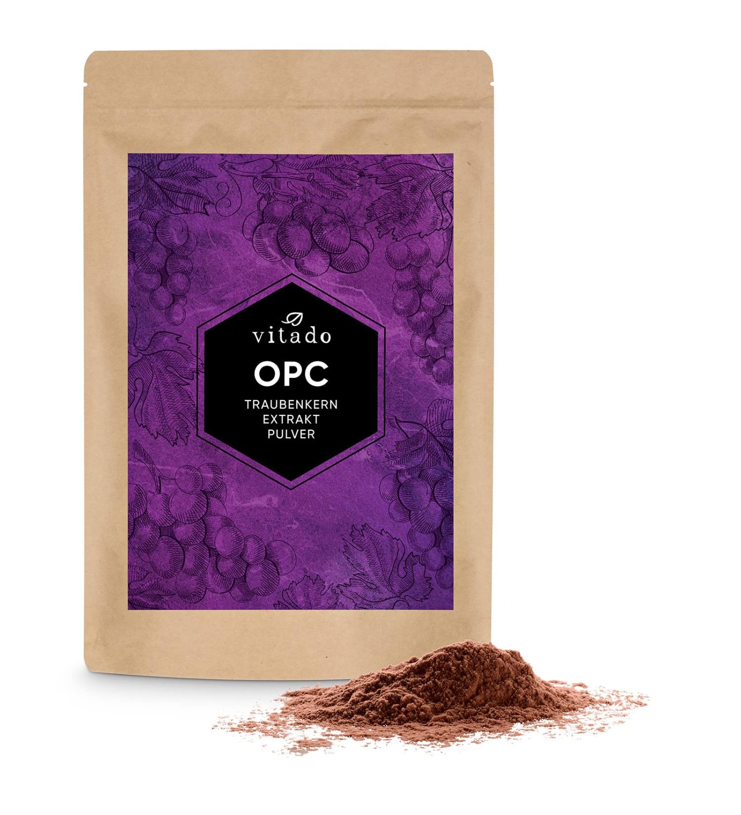 High Dose OPC Grape Seed Extract Powder - 250g | Additive-Free Vegan Made in Germany - Laboratory Tested - Buy Online on GoSupps.com