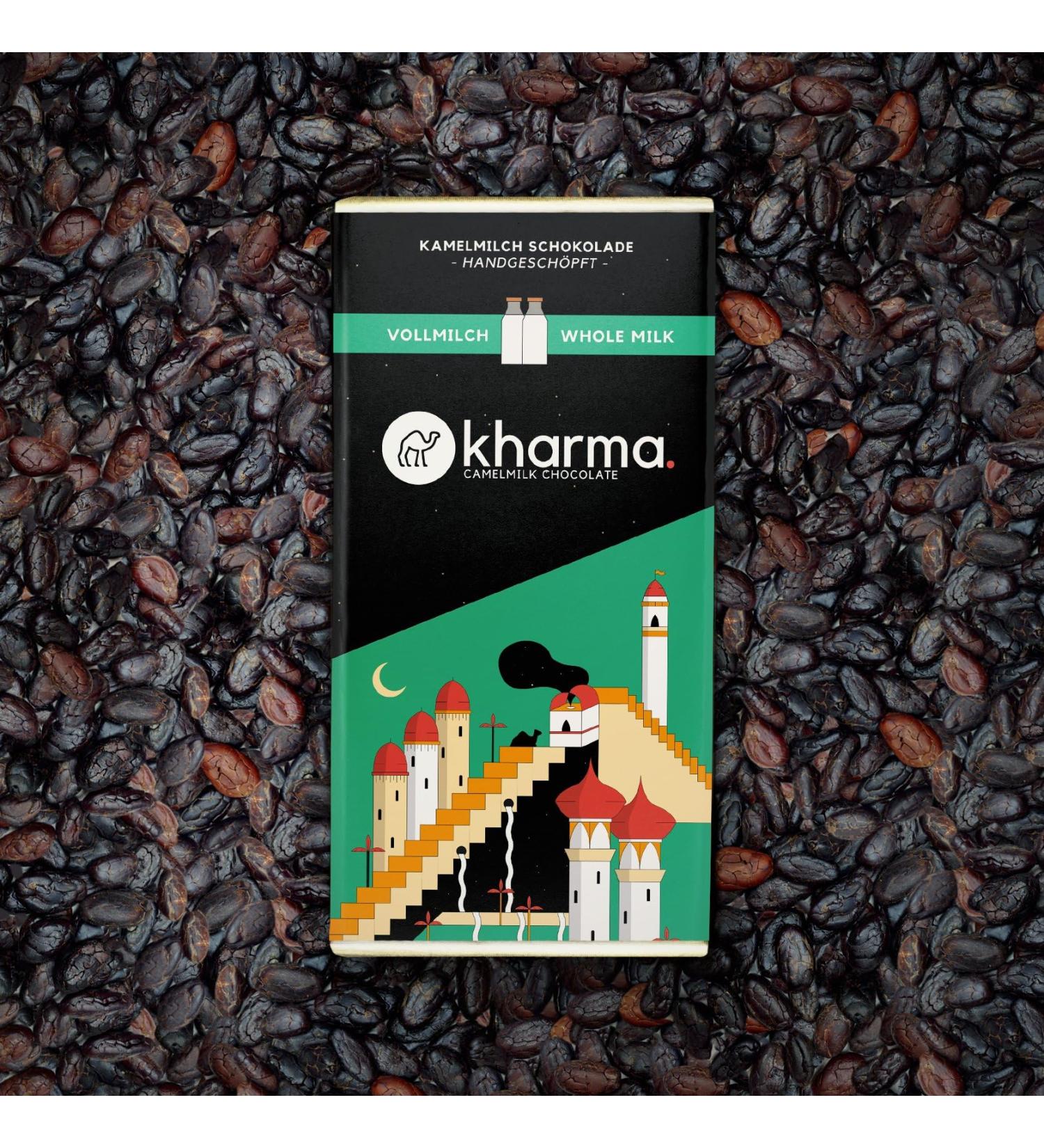 2 Bars of Kharma whole camel milk chocolate made in Austria by a master craftsman - Buy Online on GoSupps.com