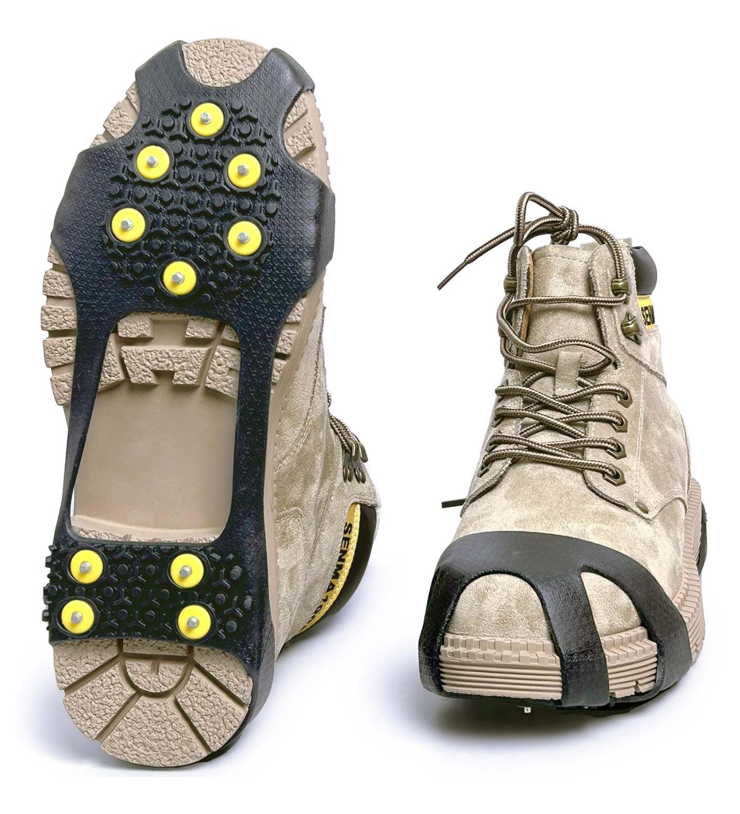 Anti-Slip Shoe Spikes & Crampons for Winter Hiking & Jogging - XL 43-46 for Men & Women - Buy Online on GoSupps.com