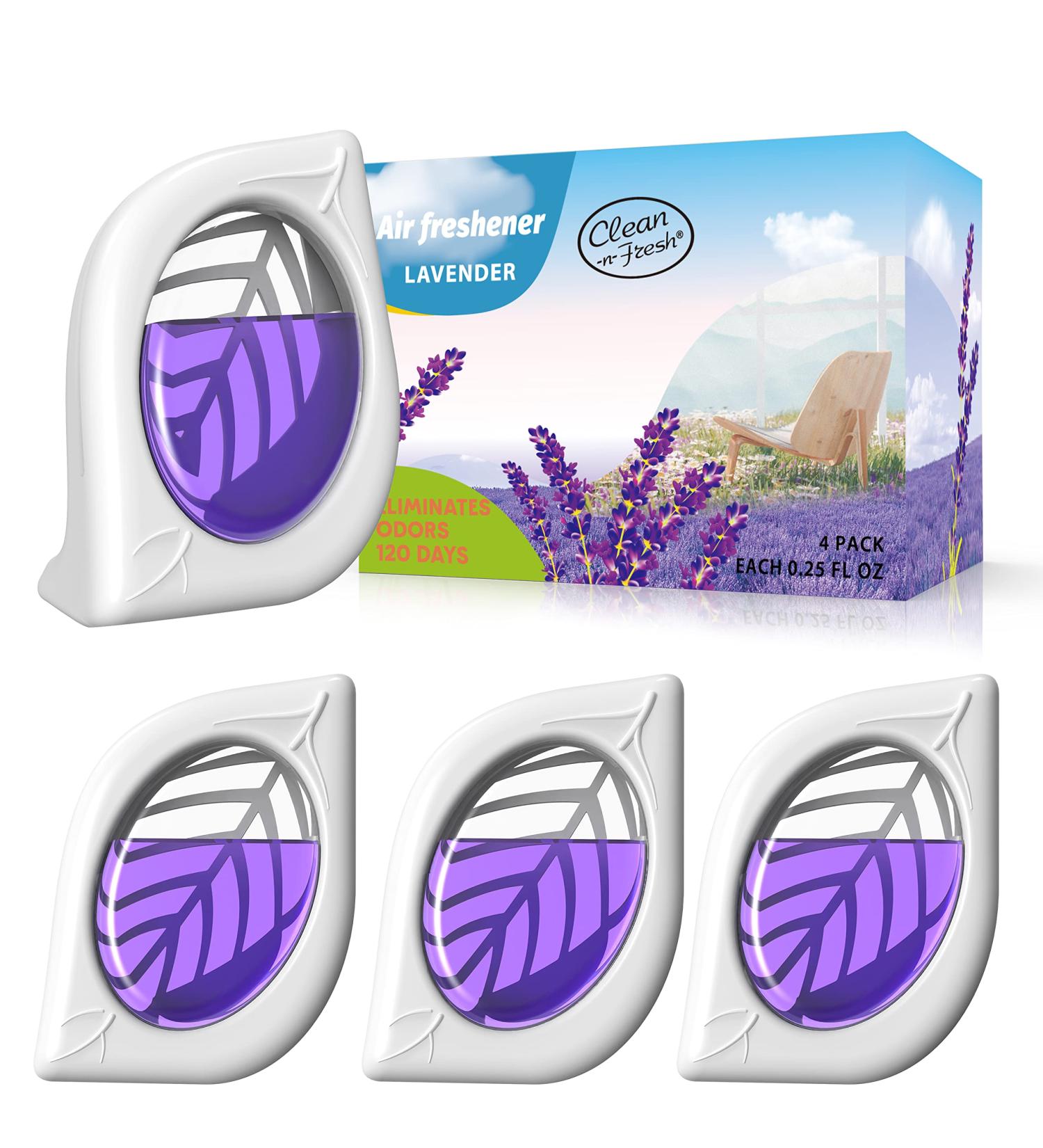 Lavender Essential Oil Air Freshener 4 Pack - Long Lasting Odor Eliminator for Home, Closets, Bathroom - Up to 120 Days - Buy Online on GoSupps.com