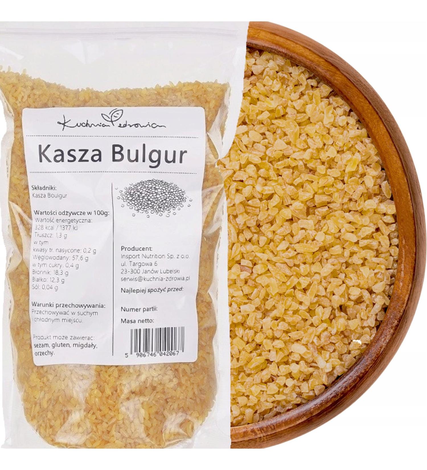  Kuchnia Zdrowia Kuchnia Zdrowia - Bulgur Semolina - High Quality - Natural - Vegan - Leak-proof zip-lock bag - 1kg Doypack - Buy Online on GoSupps.com