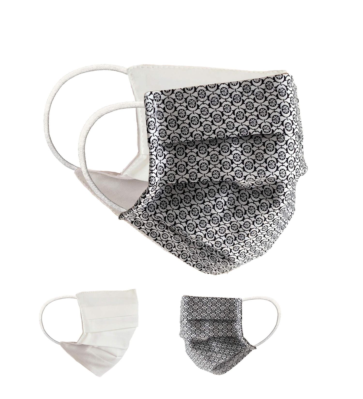 BAF Community Masks 2 Pack - Unisex Cotton Washable Masks for Ultimate Comfort & Protection | Stylish White/Black Motif - Buy Online on GoSupps.com