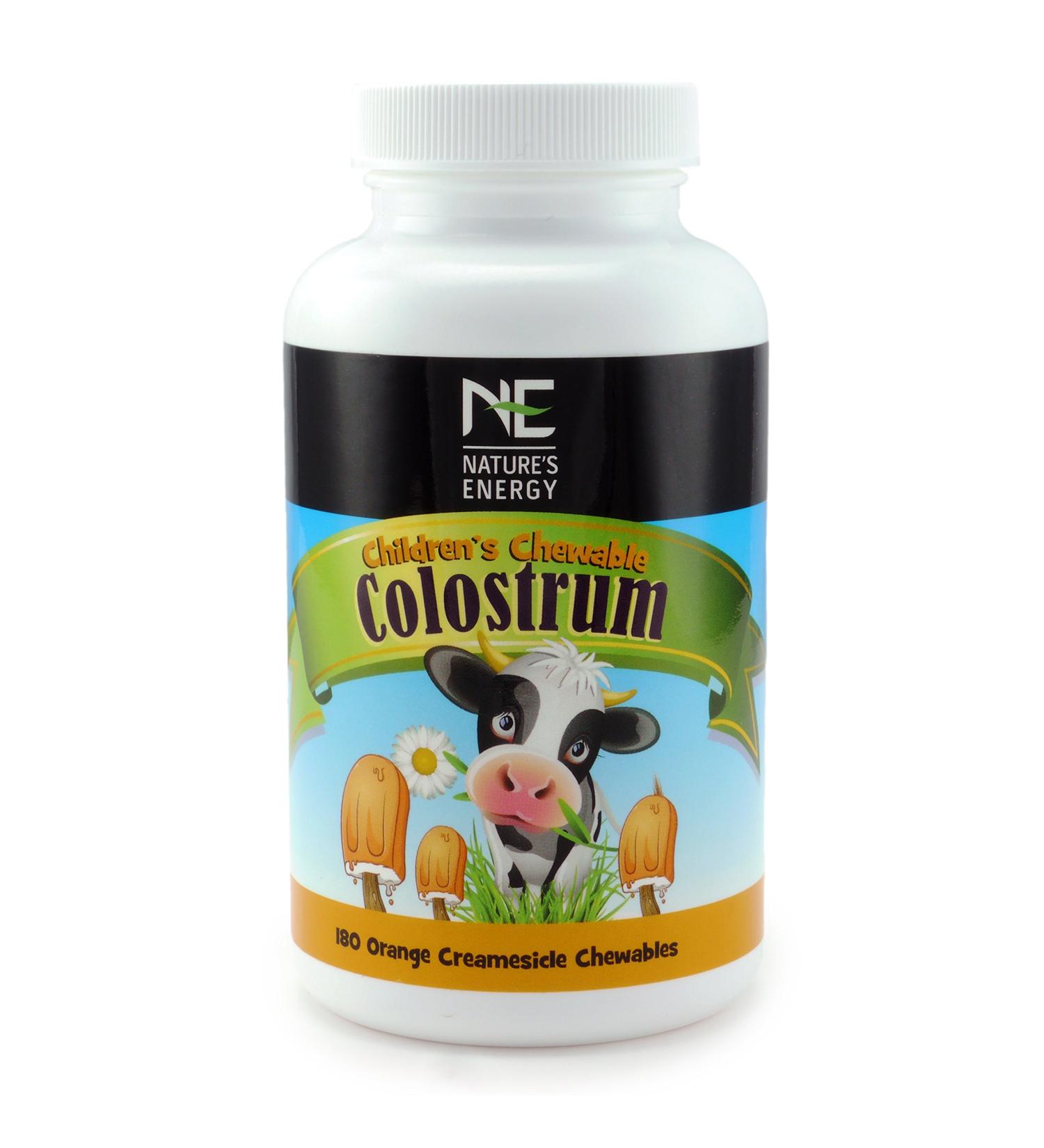 Nature's Energy Children's Colostrum Supplement Tablets - Orange Creamsicle Flavor - Buy Online on GoSupps.com