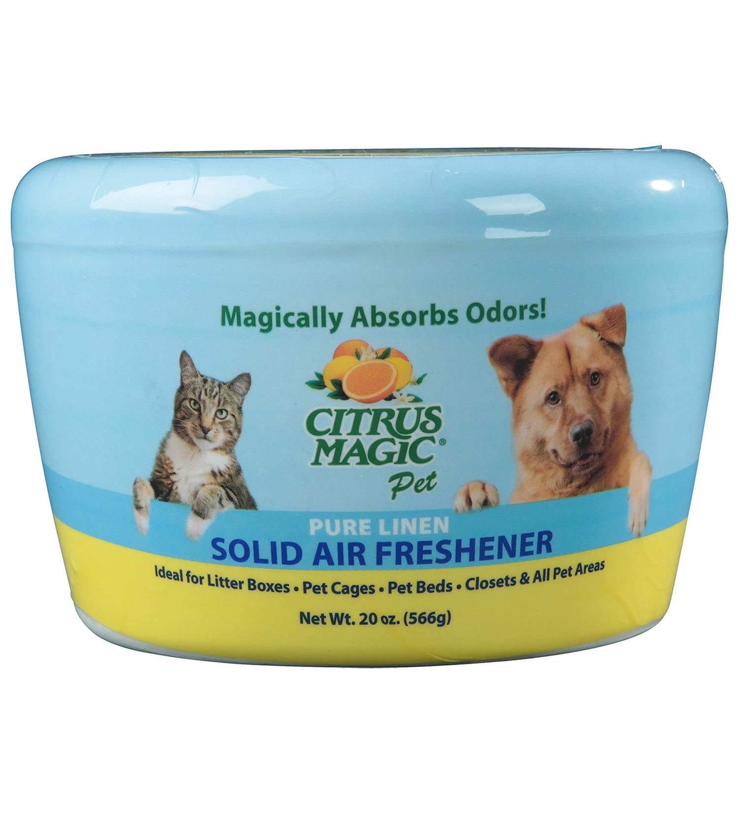 Citrus Magic Pet Solid Air Freshener - Pure Linen 20 oz | Eliminate Odors & Freshen Home - Buy Online on GoSupps.com