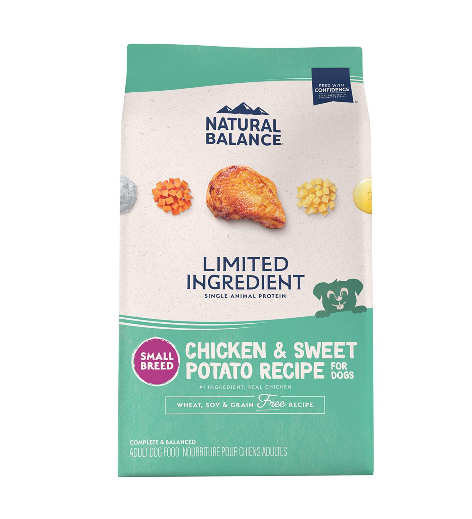 Natural Balance Limited Ingredient Diet Small-Breed Adult Grain-Free Dry Dog Food - Salmon, Duck, Chicken, or Beef - 4 lb - Buy Online on GoSupps.com