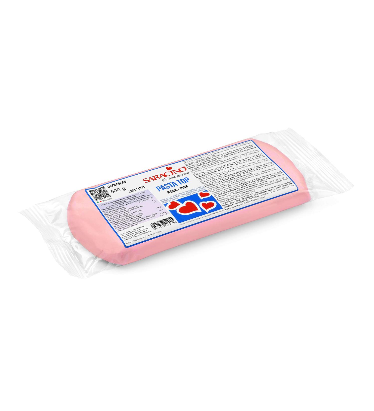 Saracino Sugar Paste Model Pink Modelling Paste 500 g Gluten Free Made in Italy