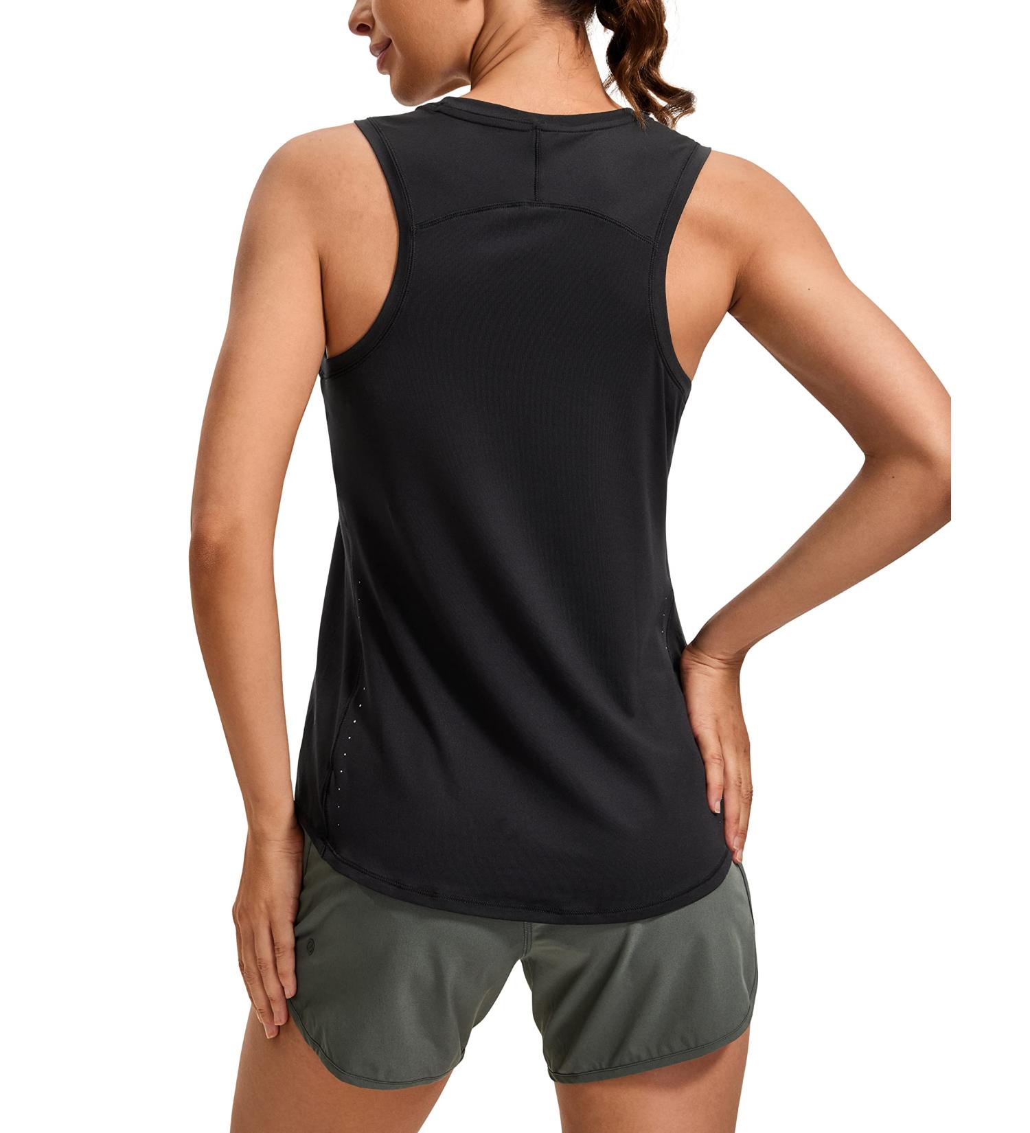 CRZ YOGA Women's Lightweight Racerback Tank Top - Medium Black - Buy Online on GoSupps.com