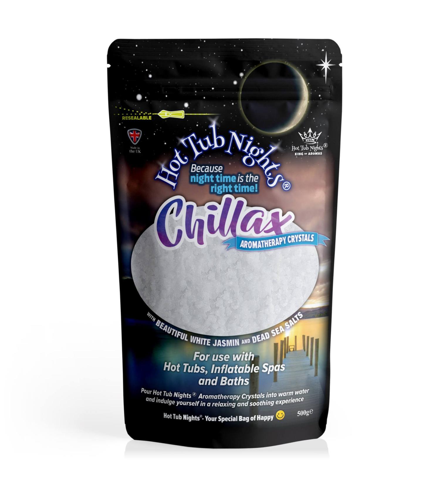 Hot Tub Nights (Chillax Aromatherapy Crystals Vegan (500g) - Buy Online on GoSupps.com