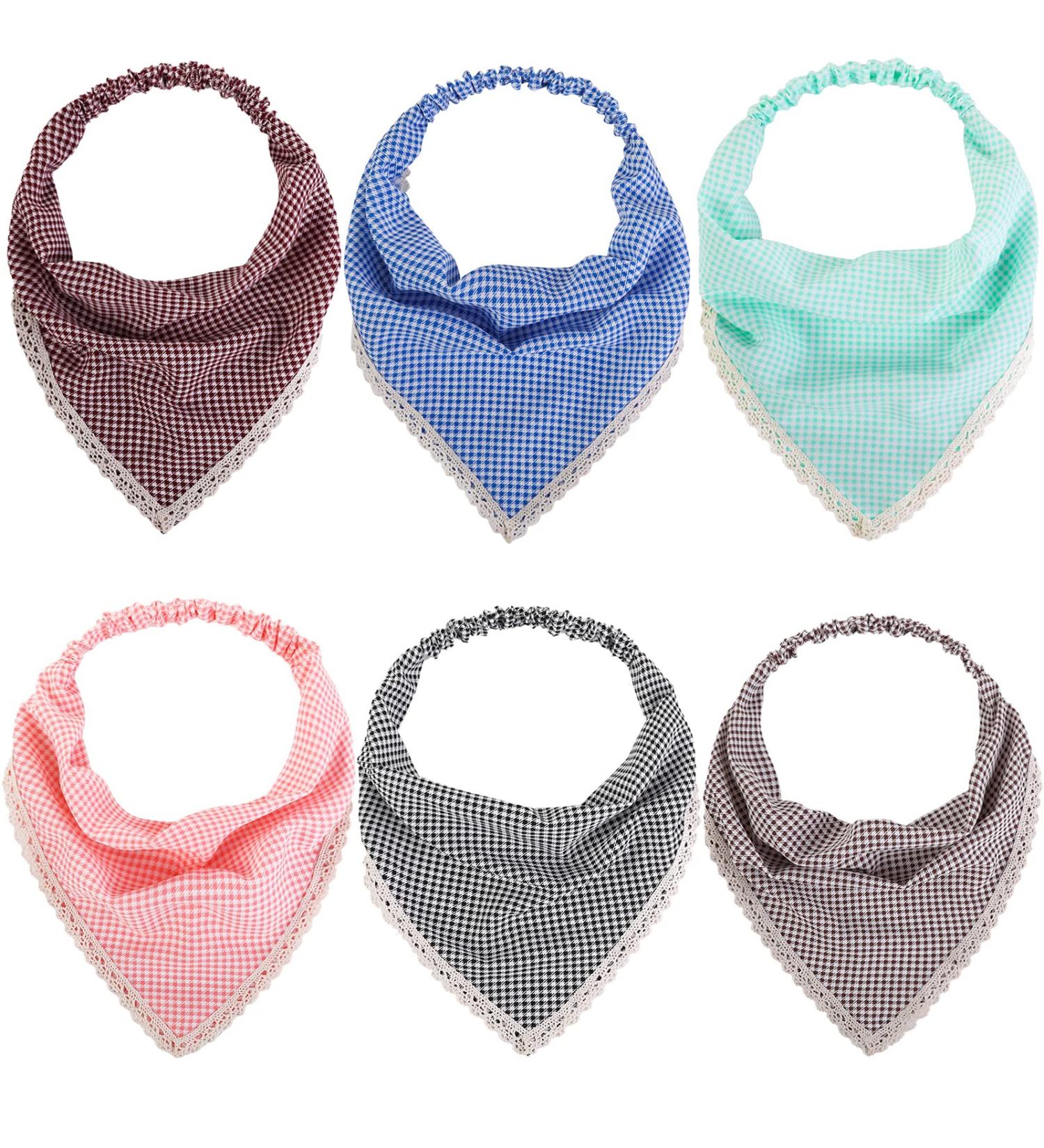 ONEYE Elastic Lace Chiffon Hair Scarf Headbands - Pack of 6 Fashion Accessories for Women and Girls - Buy Online on GoSupps.com