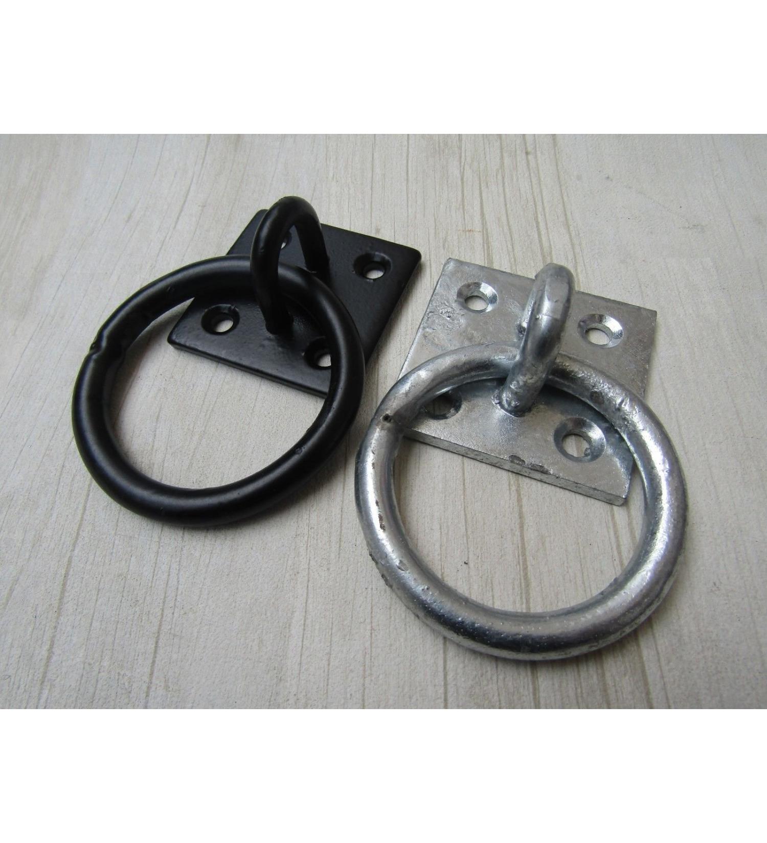Ironmongery World Dog Animal Tether Hay Net Tie Up Down Boat Secure Anchor Stable Lashing Mooring (Galvanised Ring On Plate)