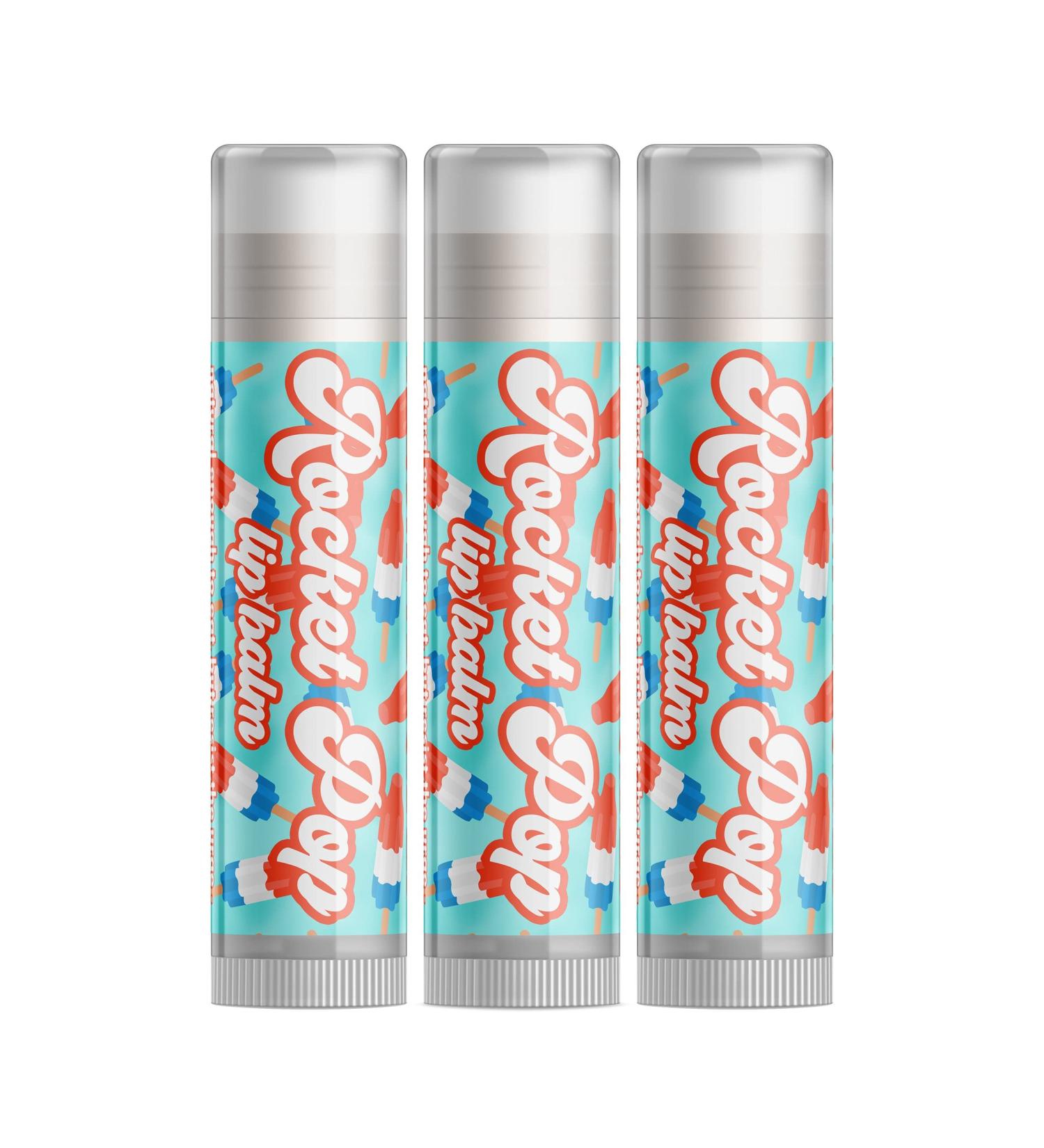 Rocket Pop Lip Balm - Set of Three | Refreshing Flavor | Moisturizing & Fun Lip Care for All Ages | Shop Internationally - Buy Online on GoSupps.com