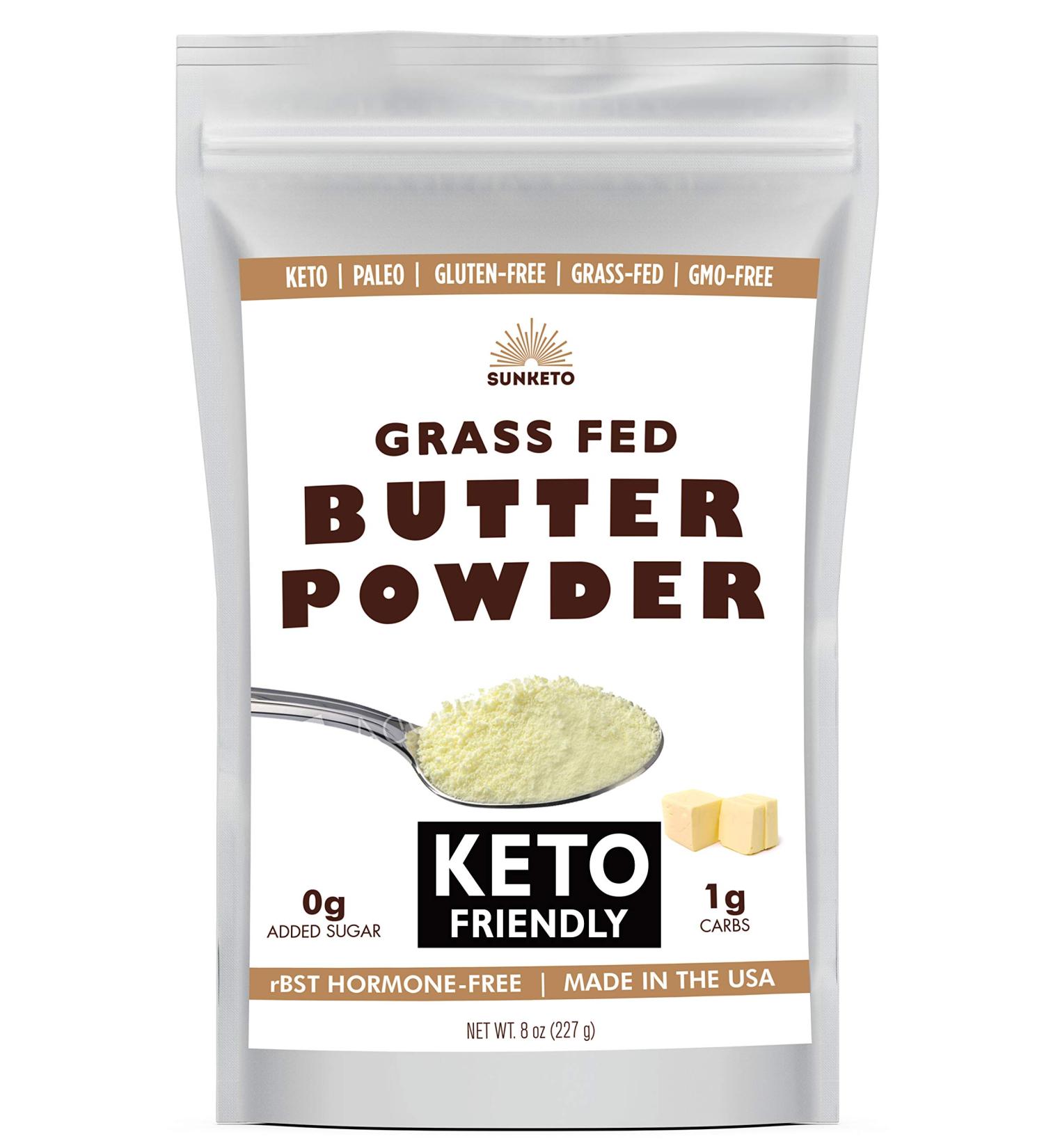 Organic Grassfed Real Butter Powder - Keto Paleo Low Carb Gluten Free - 8oz - Buy Online on GoSupps.com
